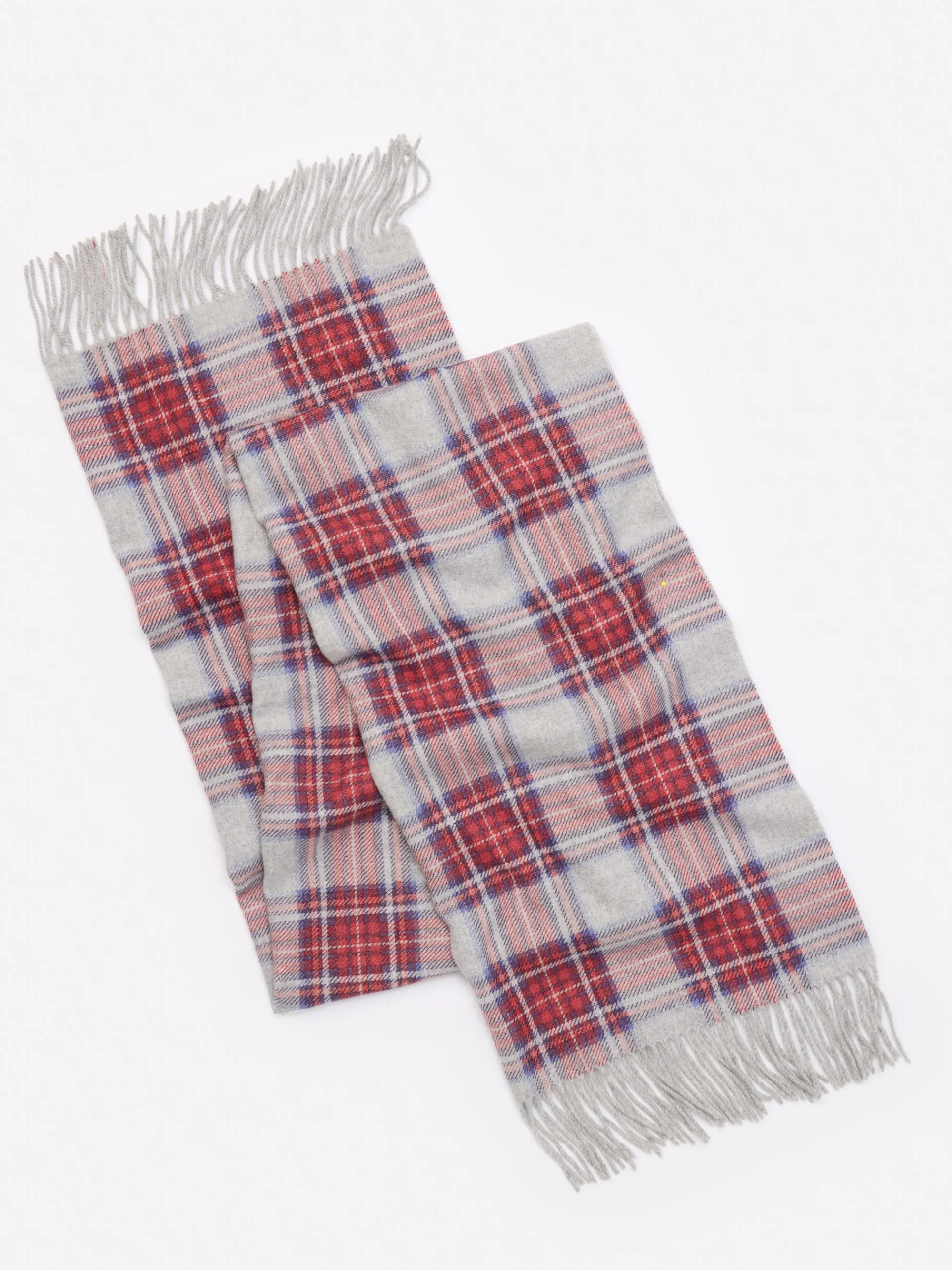 J.McLaughlin Jaipur Cashmere Scarf in St Augustine Plaid LightGrayMulti Fashion