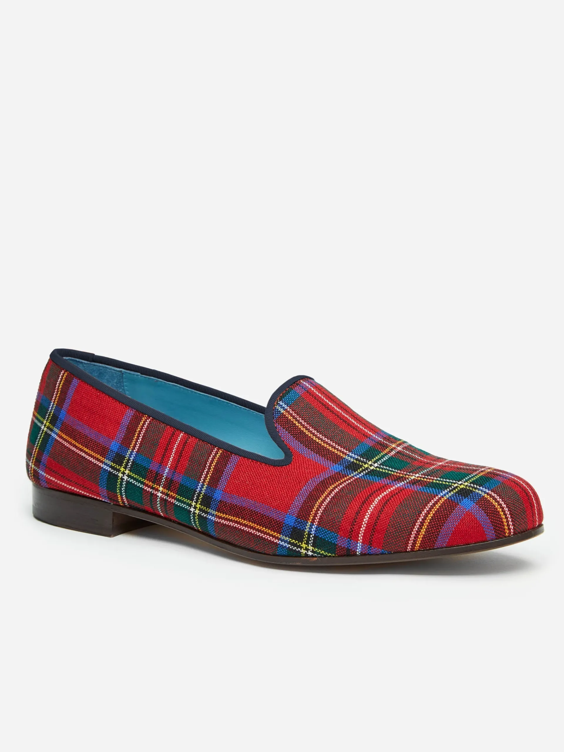 J.McLaughlin J.McL x Stubbs u0026 Wootton Slippers in Plaid Red Cheap