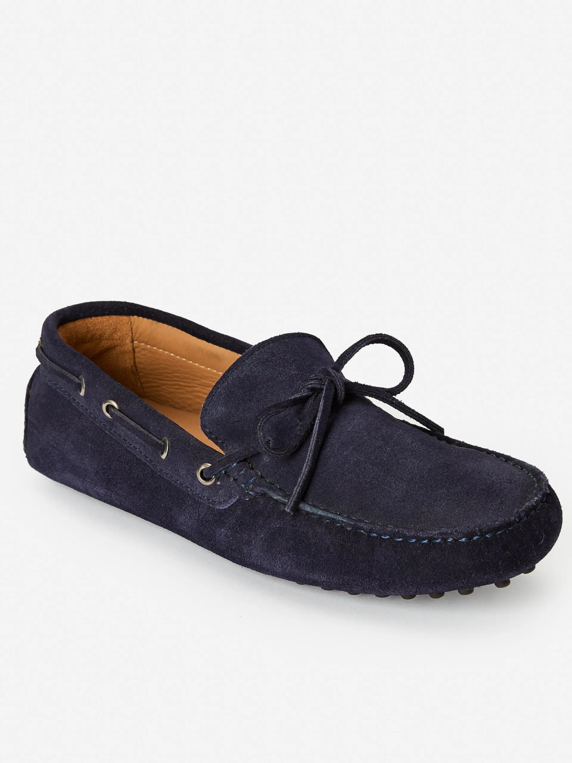 J.McLaughlin Linus Suede Driving Moccasins Navy Best Sale