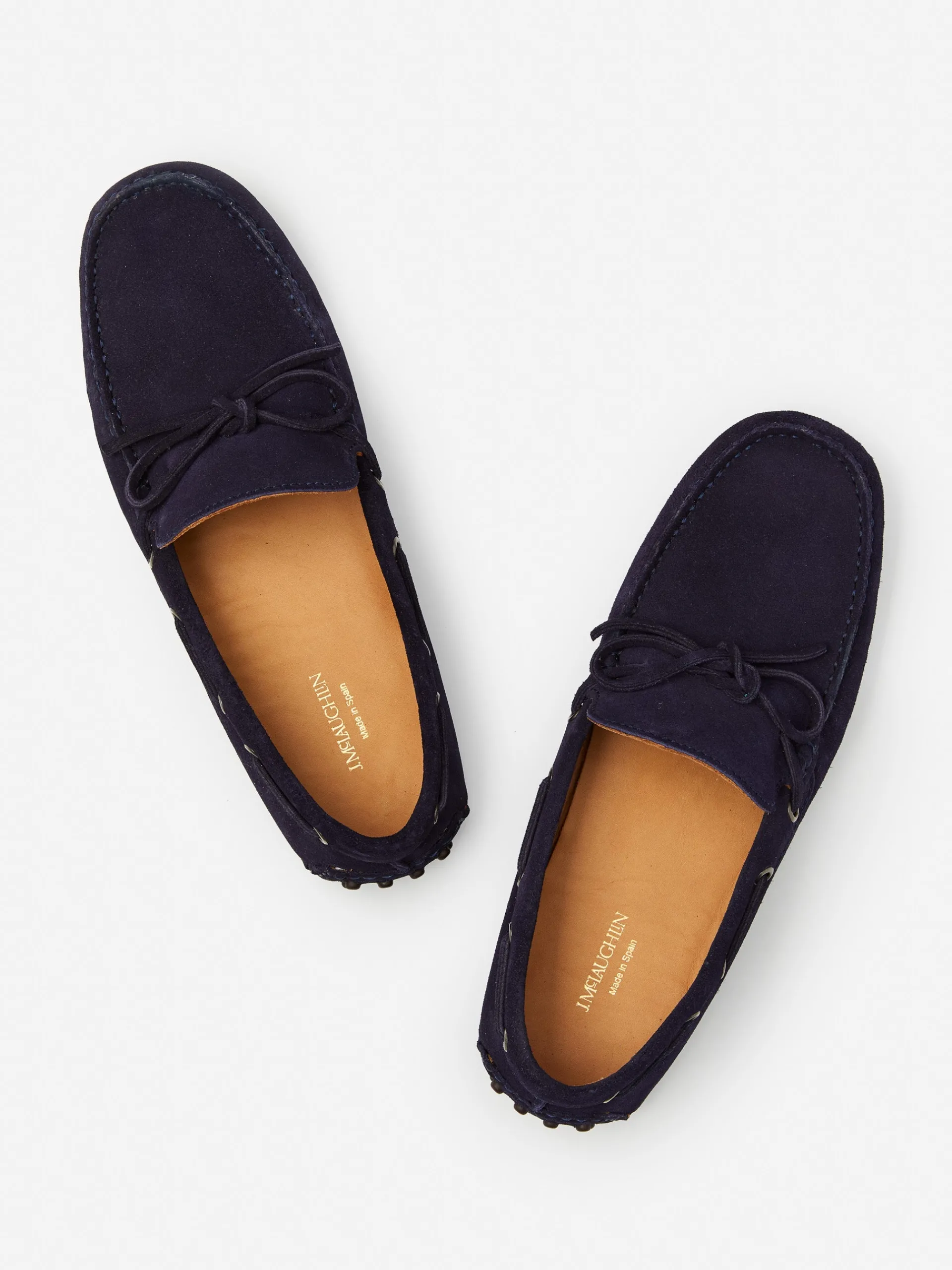 J.McLaughlin Linus Suede Driving Moccasins Navy Best Sale