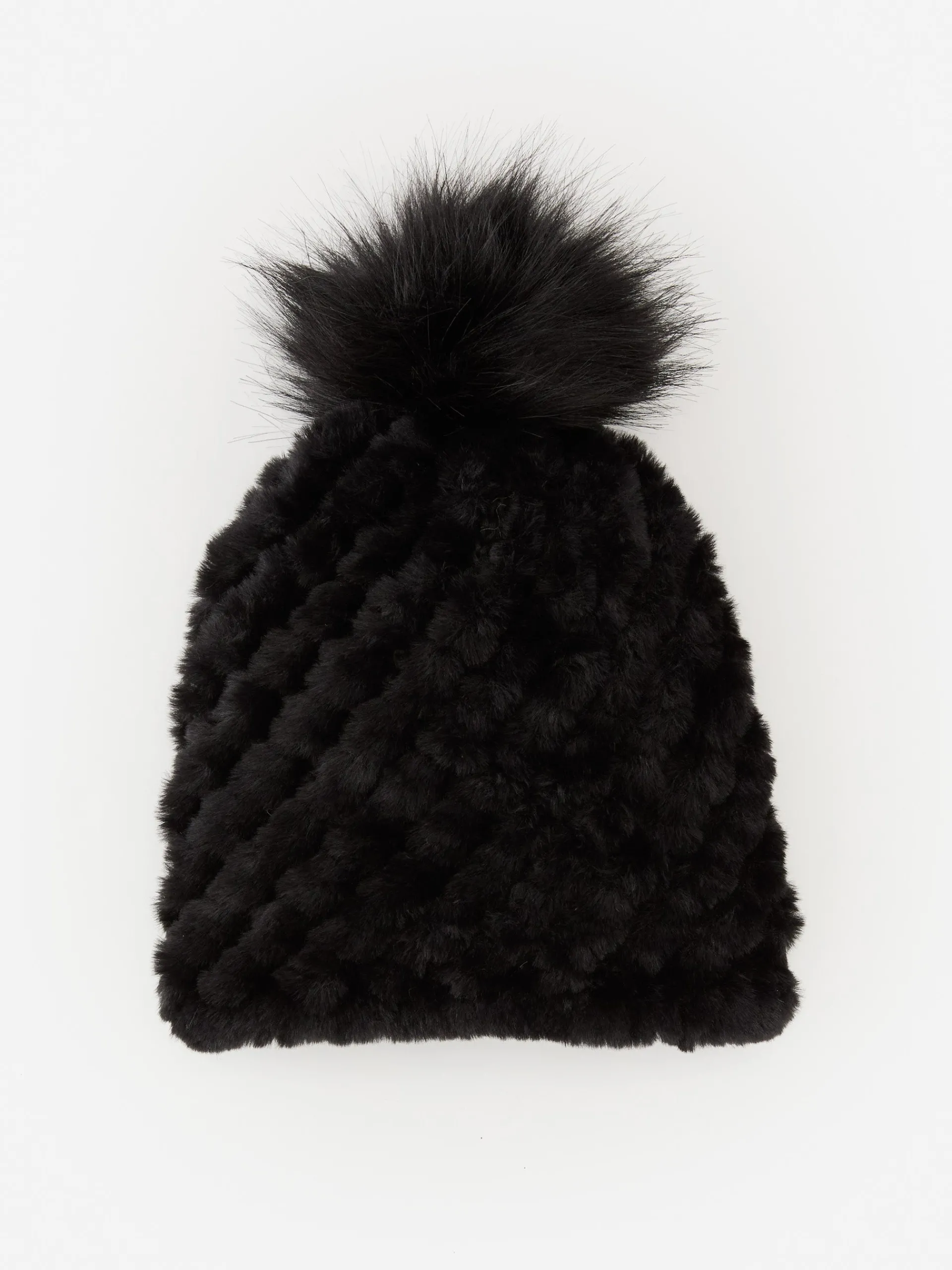 J.McLaughlin Loulou Faux Fur Beanie Black Clearance
