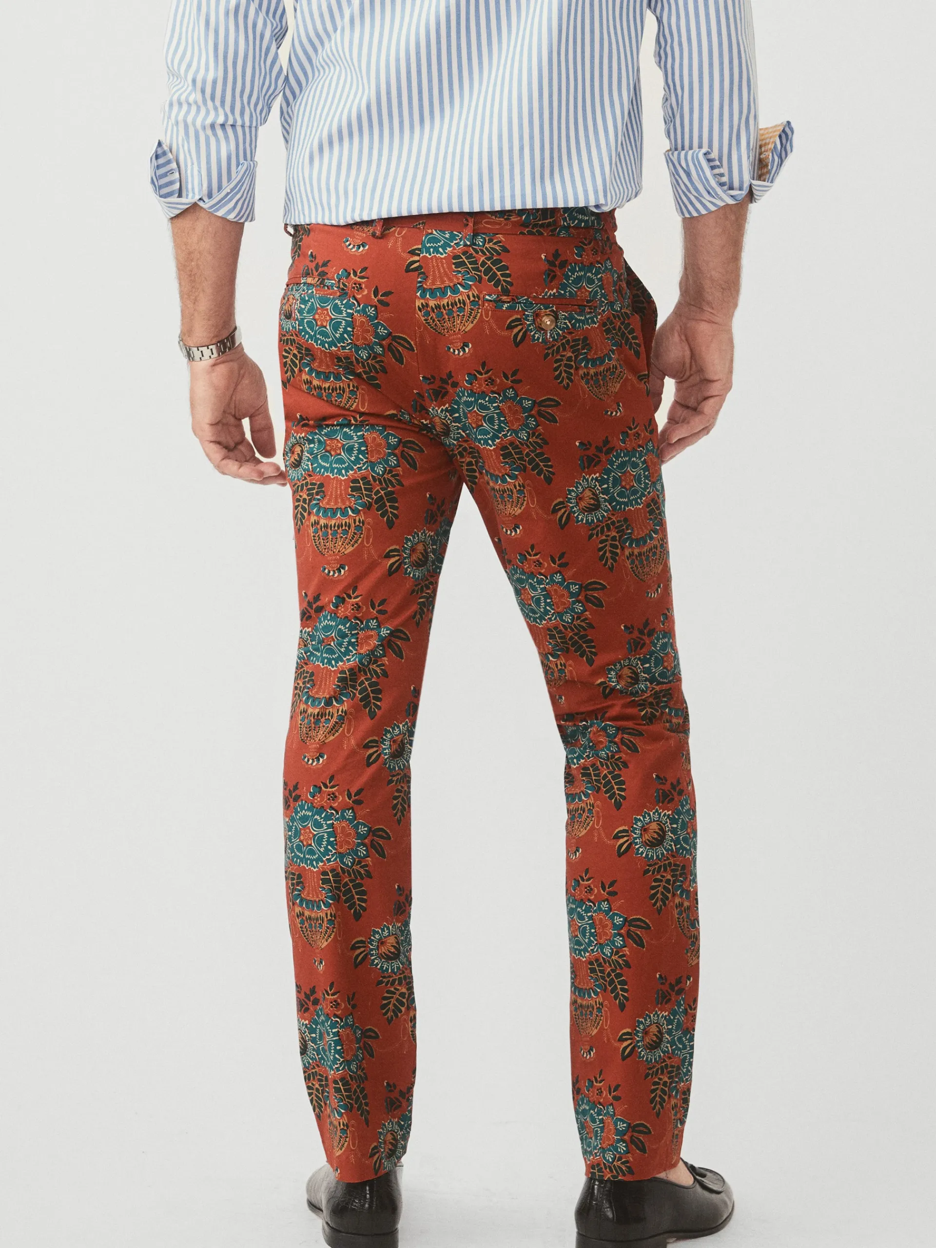 J.McLaughlin Lukas Pants in Vintage Bouquet Red/Multi Sale