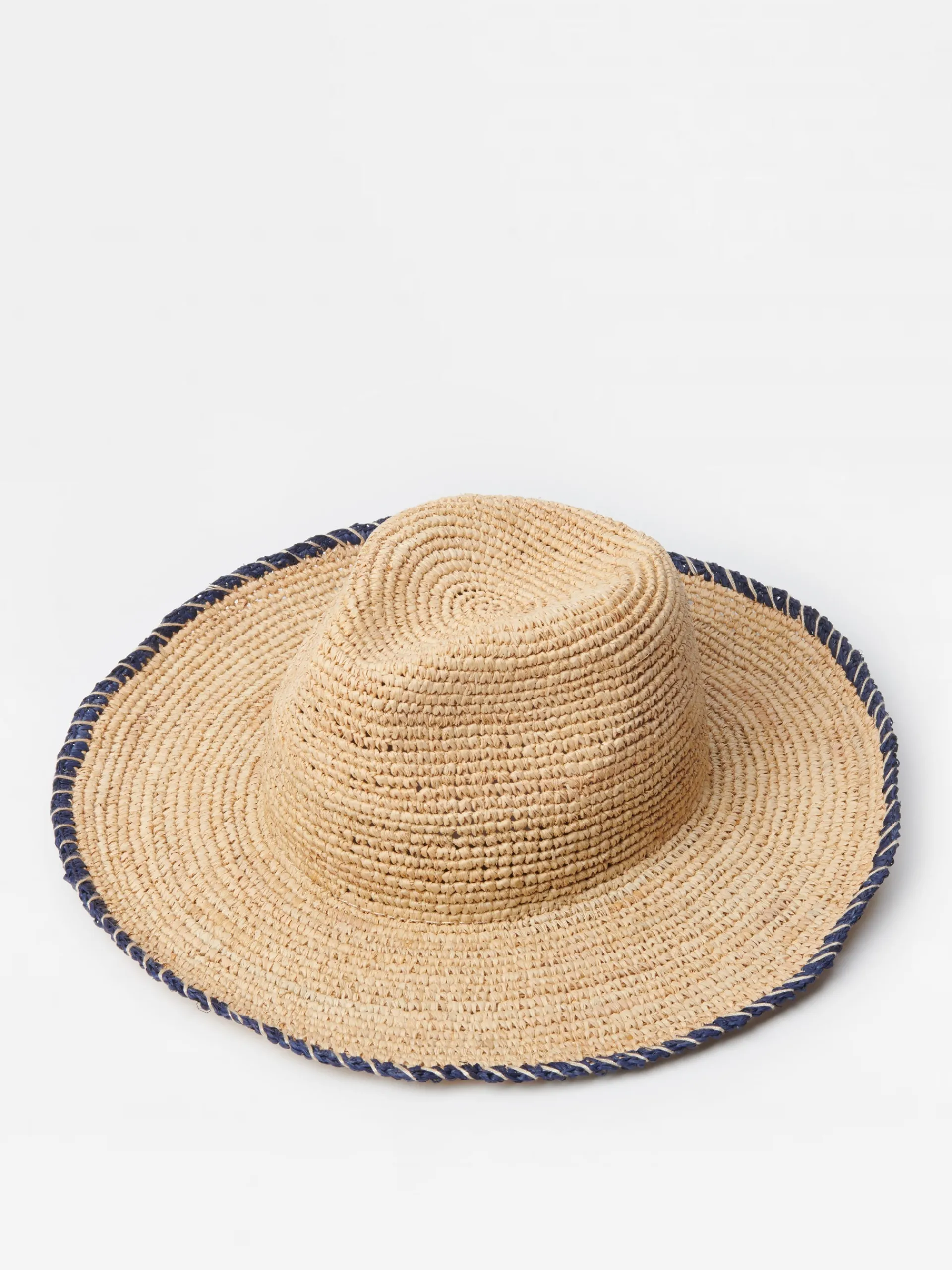 J.McLaughlin Maribel Raffia Hat Natural/Navy Store
