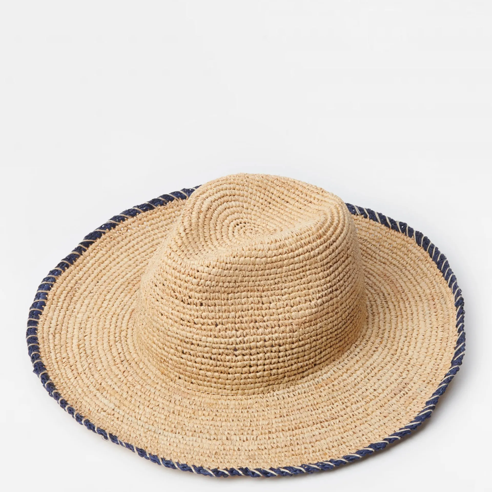 J.McLaughlin Maribel Raffia Hat Natural/Navy Store