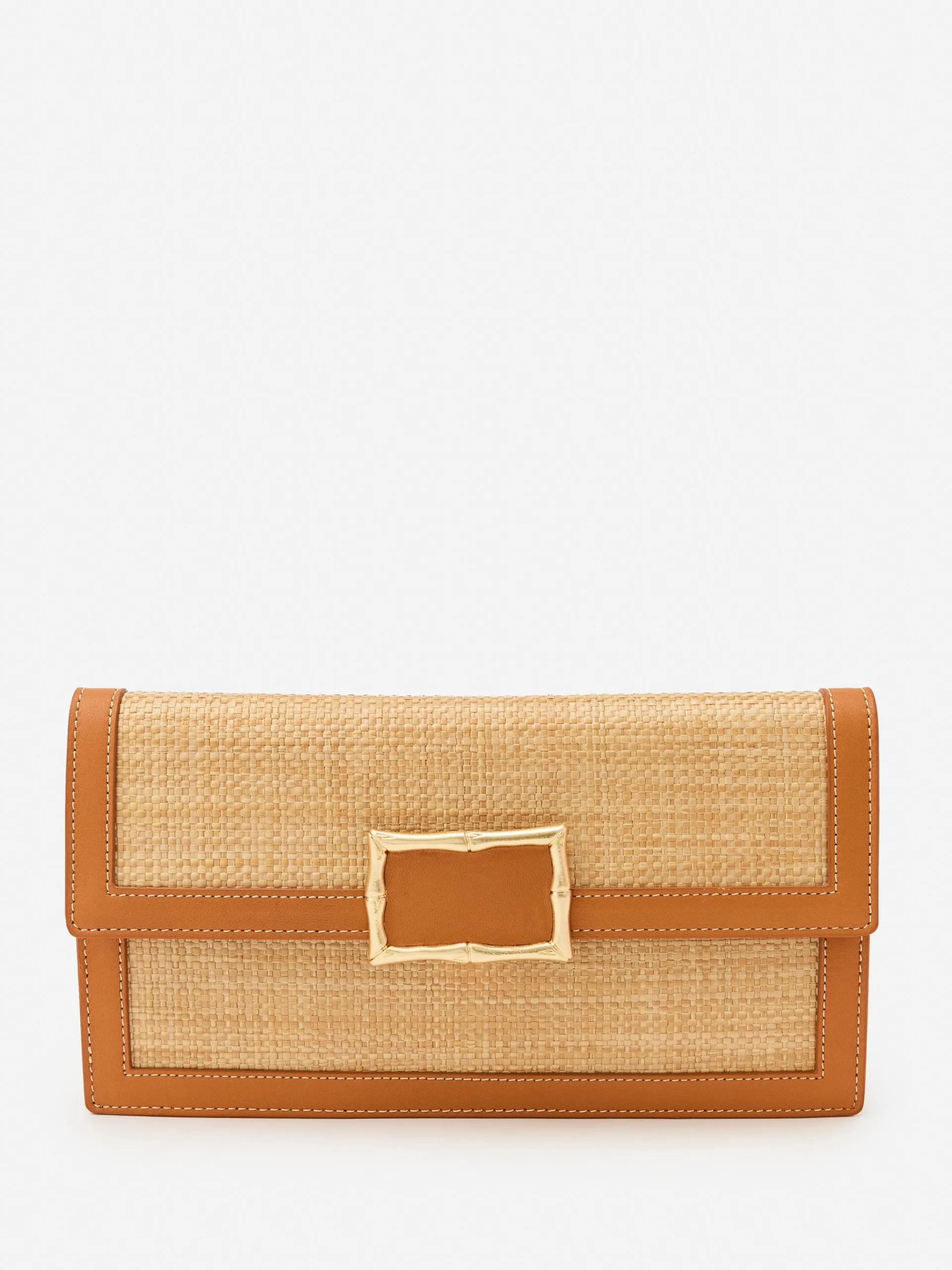 J.McLaughlin Marley Grasscloth Clutch Natural Cheap