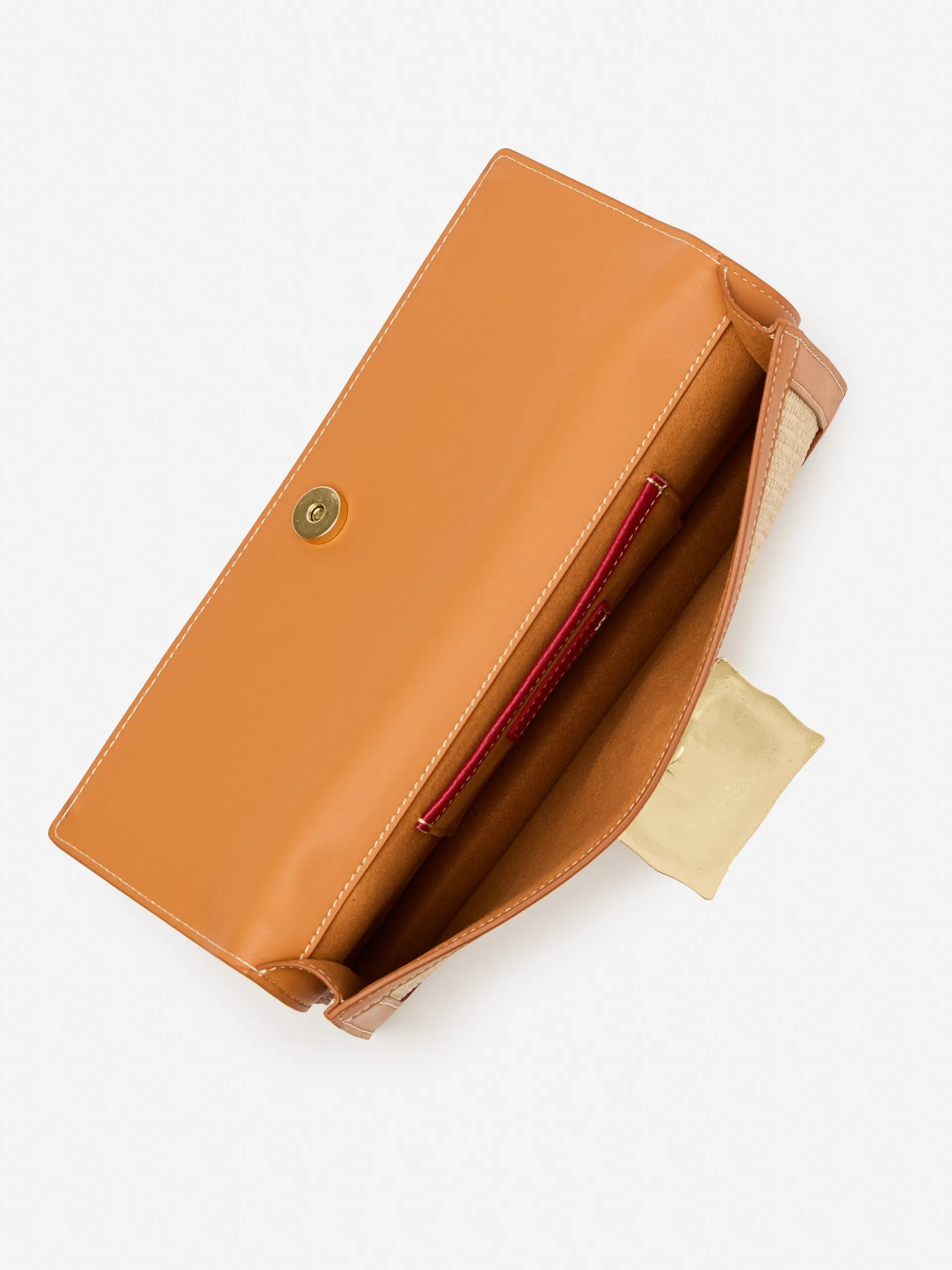 J.McLaughlin Marley Grasscloth Clutch Natural Cheap