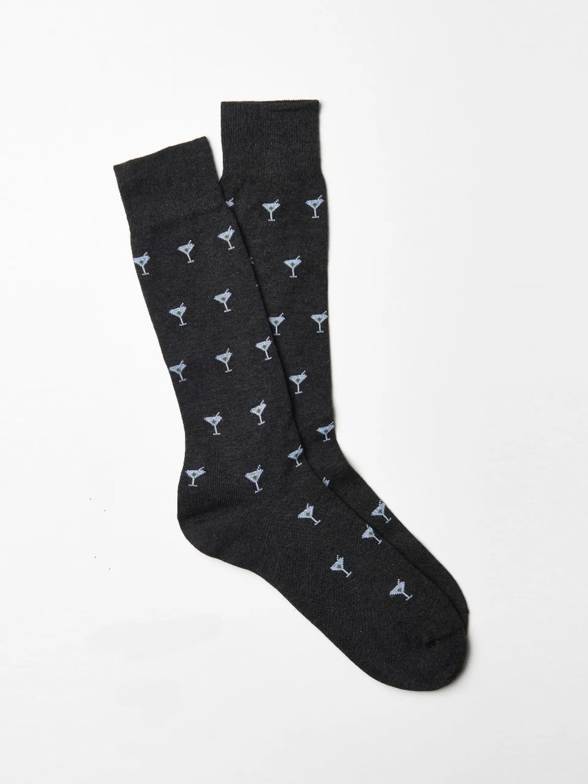 J.McLaughlin Martini Socks DarkHeatherGray Flash Sale