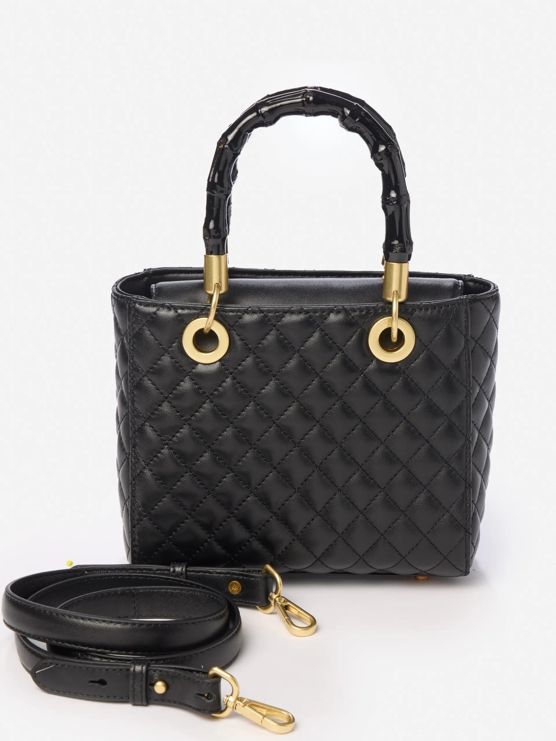J.McLaughlin Mathilde Quilted Leather Handbag Black Sale