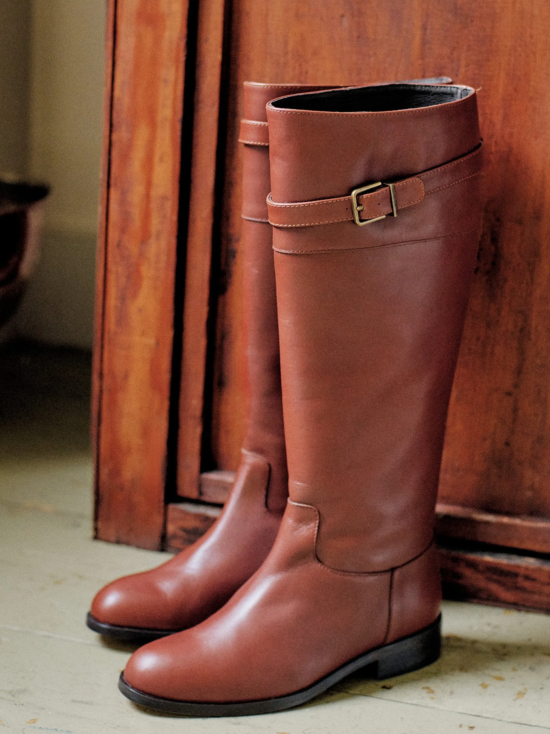 J.McLaughlin Millbrook Leather Boots Brown Clearance