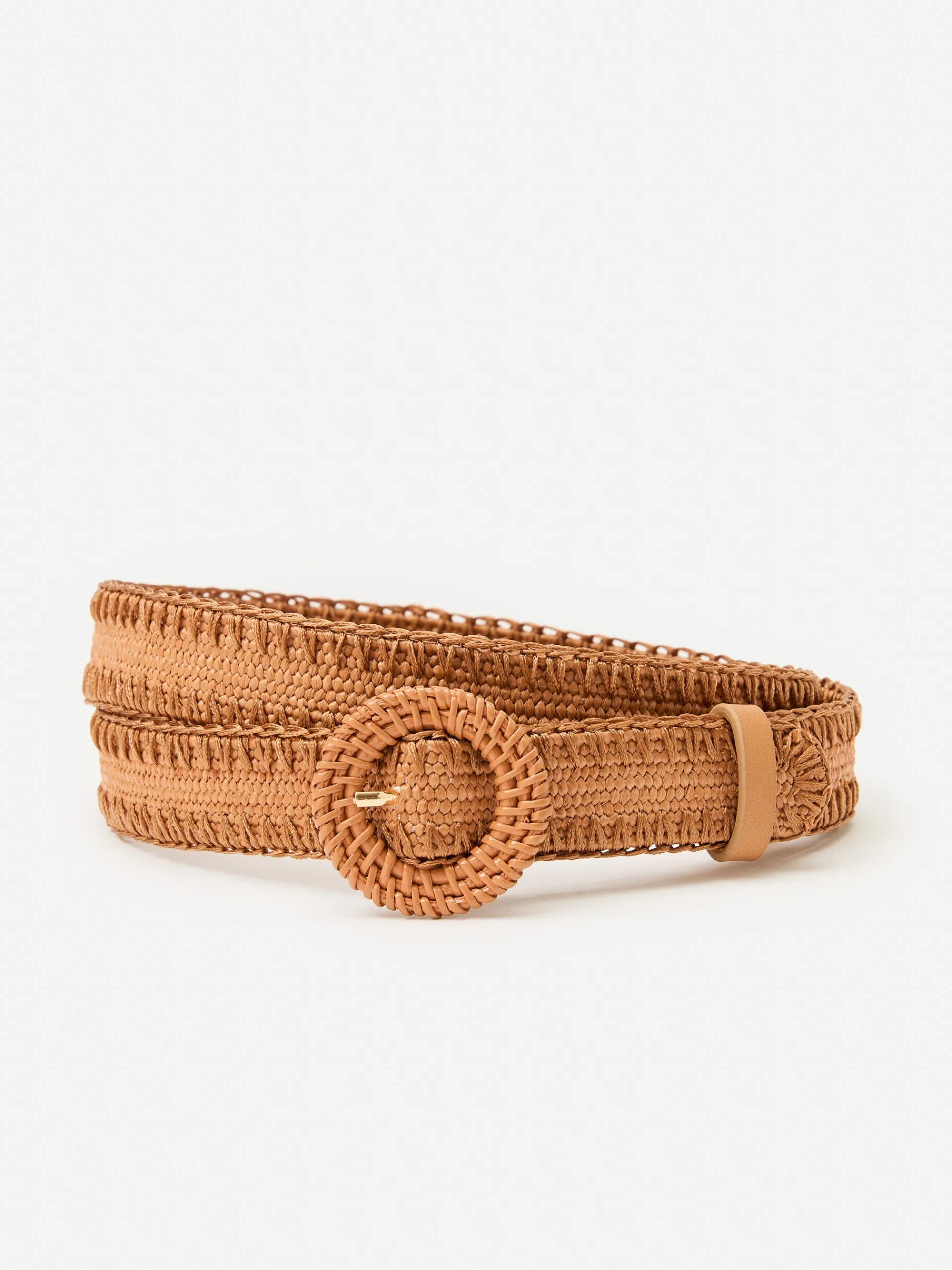 J.McLaughlin Mini Popie Grasscloth Belt Pecan Store