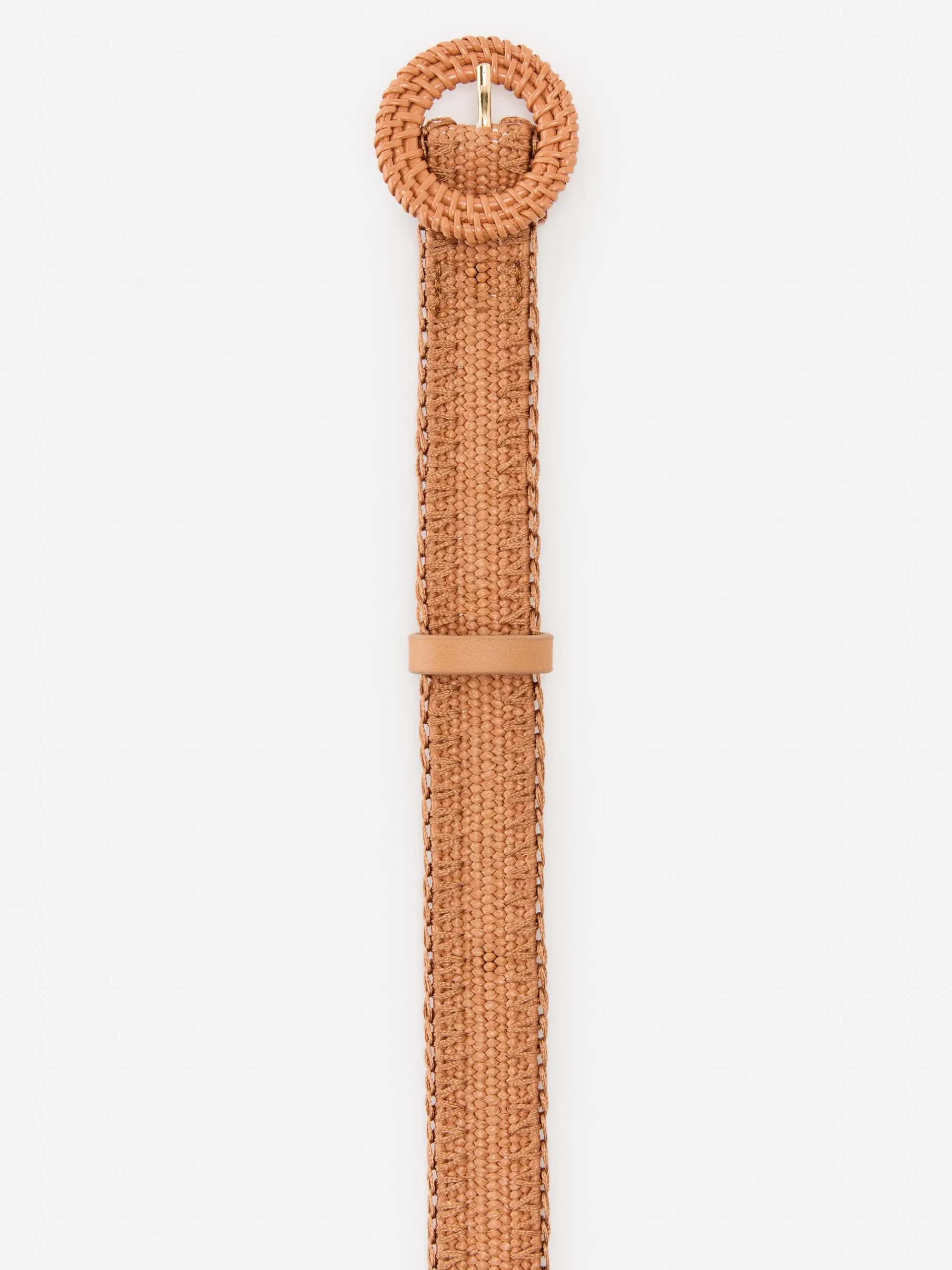 J.McLaughlin Mini Popie Grasscloth Belt Pecan Store