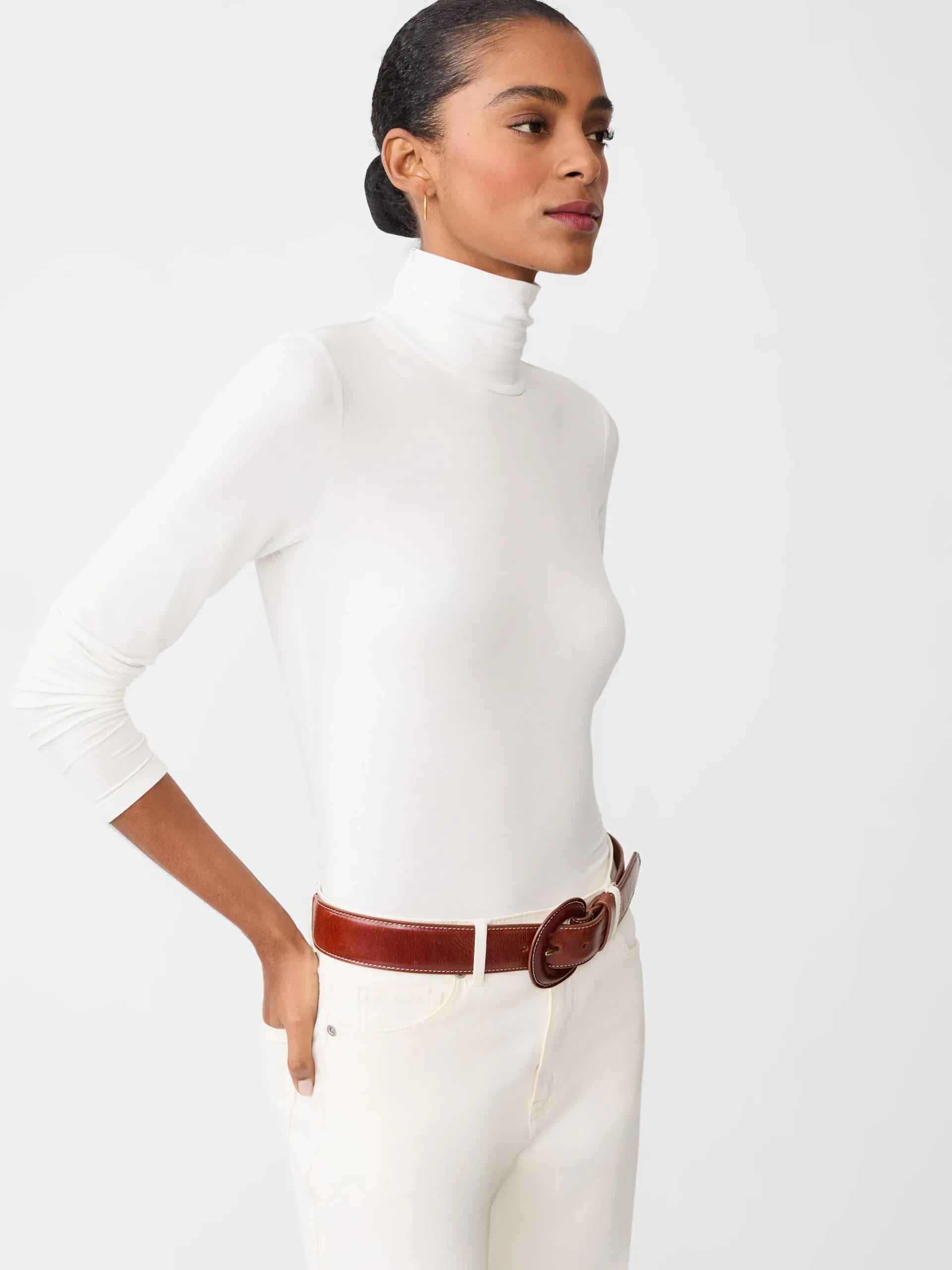 J.McLaughlin Nadia Turtleneck OffWhite New
