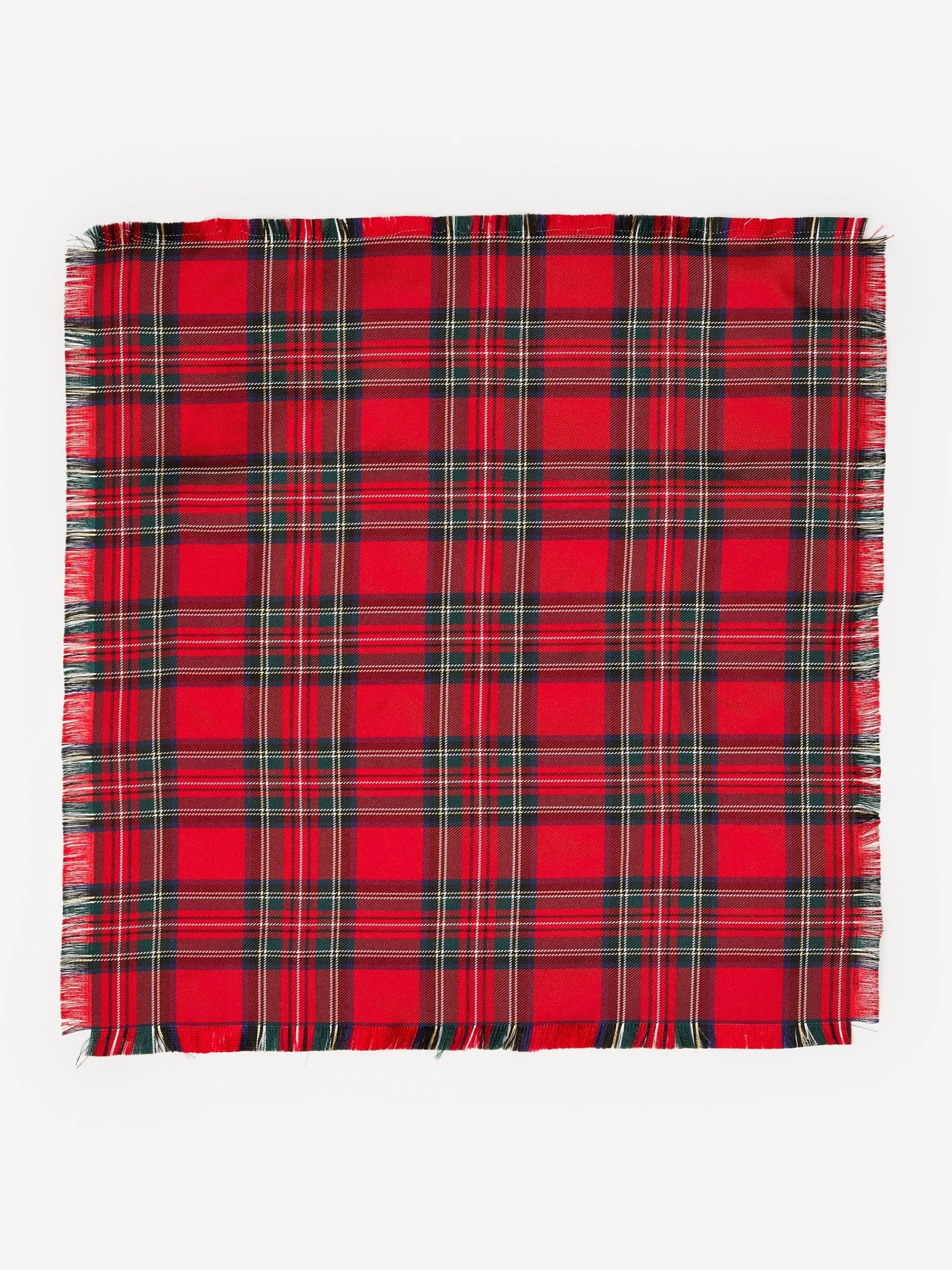 J.McLaughlin Pocket Square in Plaid RedMulti New