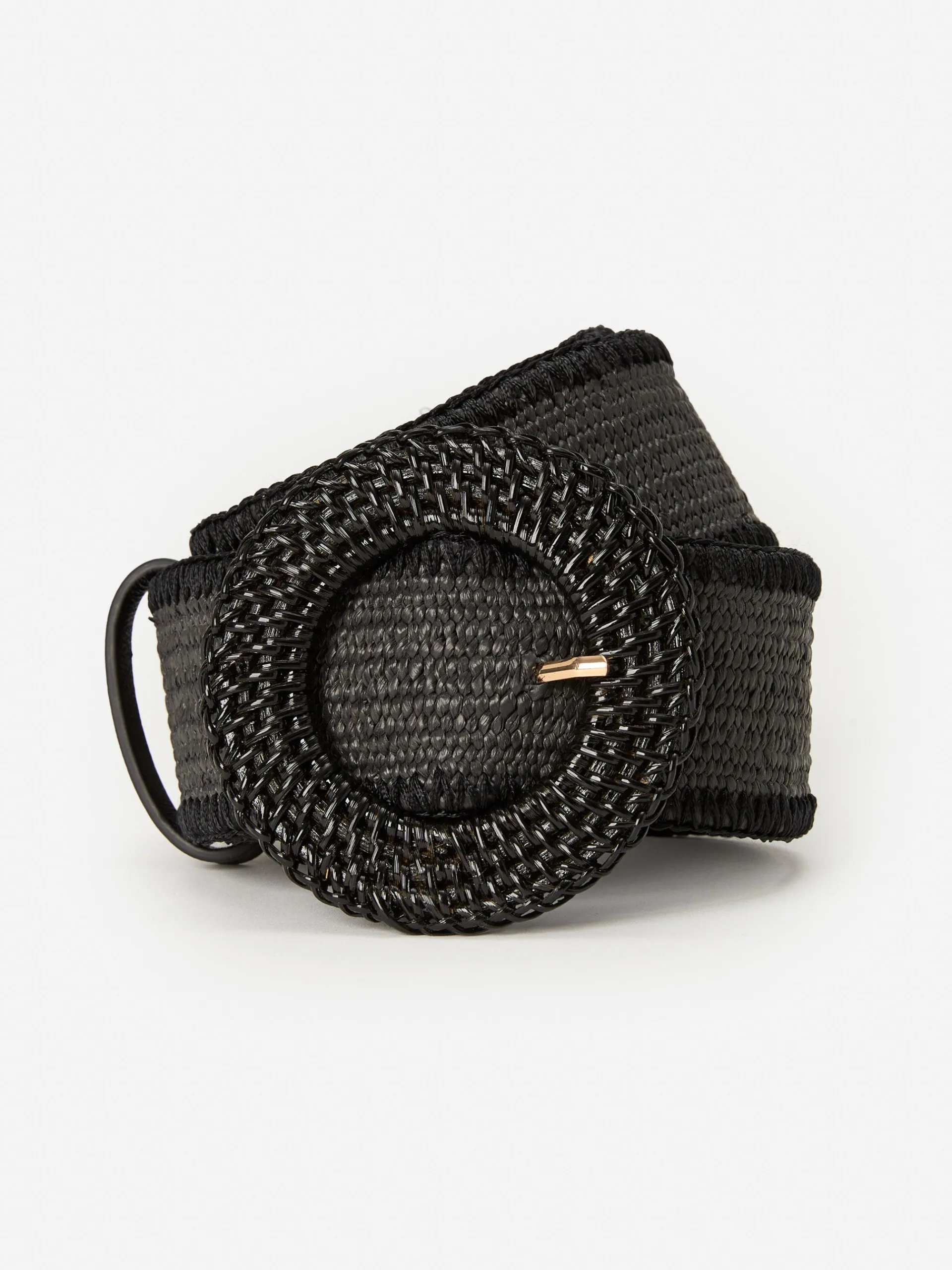 J.McLaughlin Popie Grasscloth Belt Black Cheap