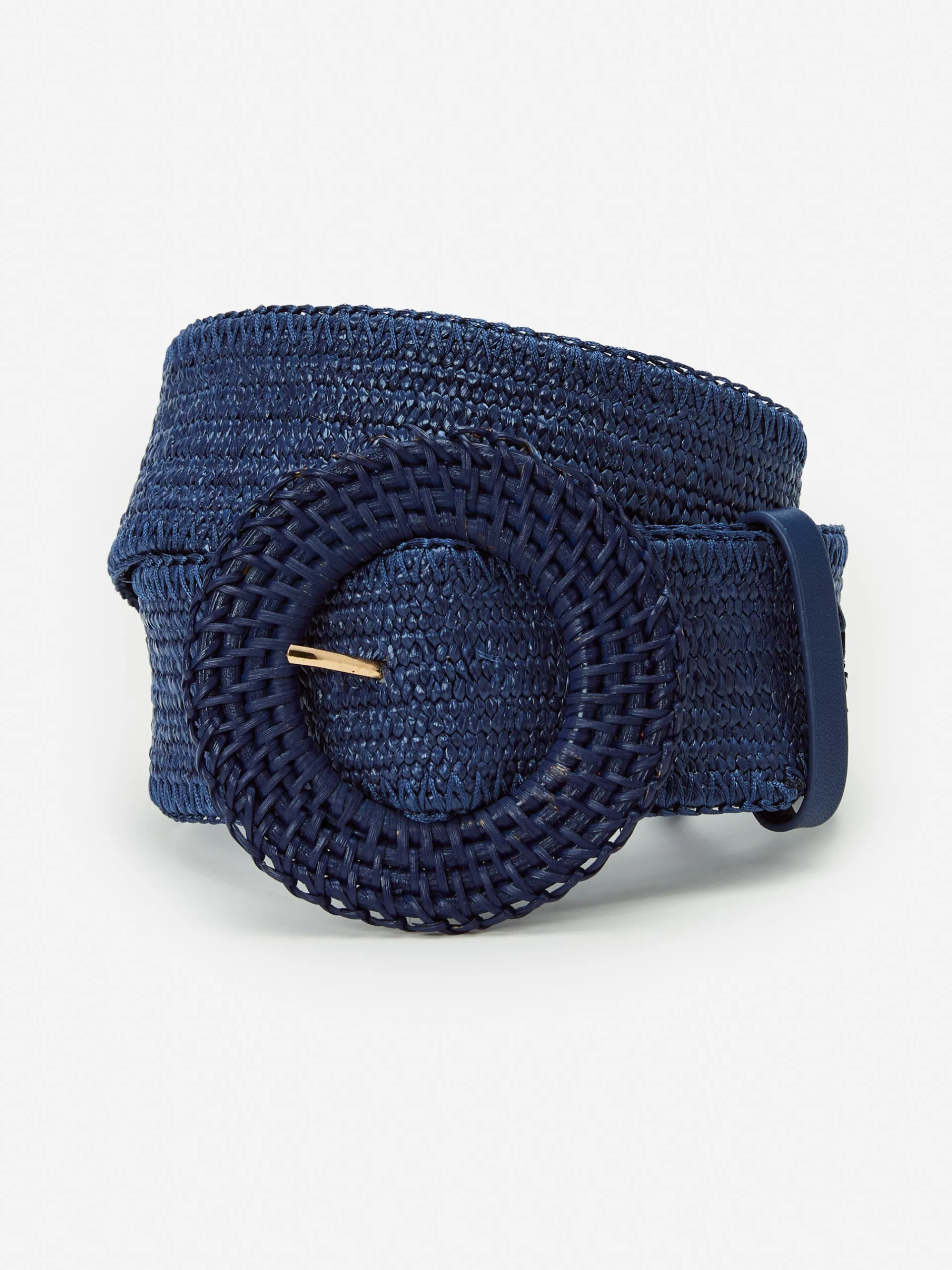 J.McLaughlin Popie Grasscloth Belt Navy Discount