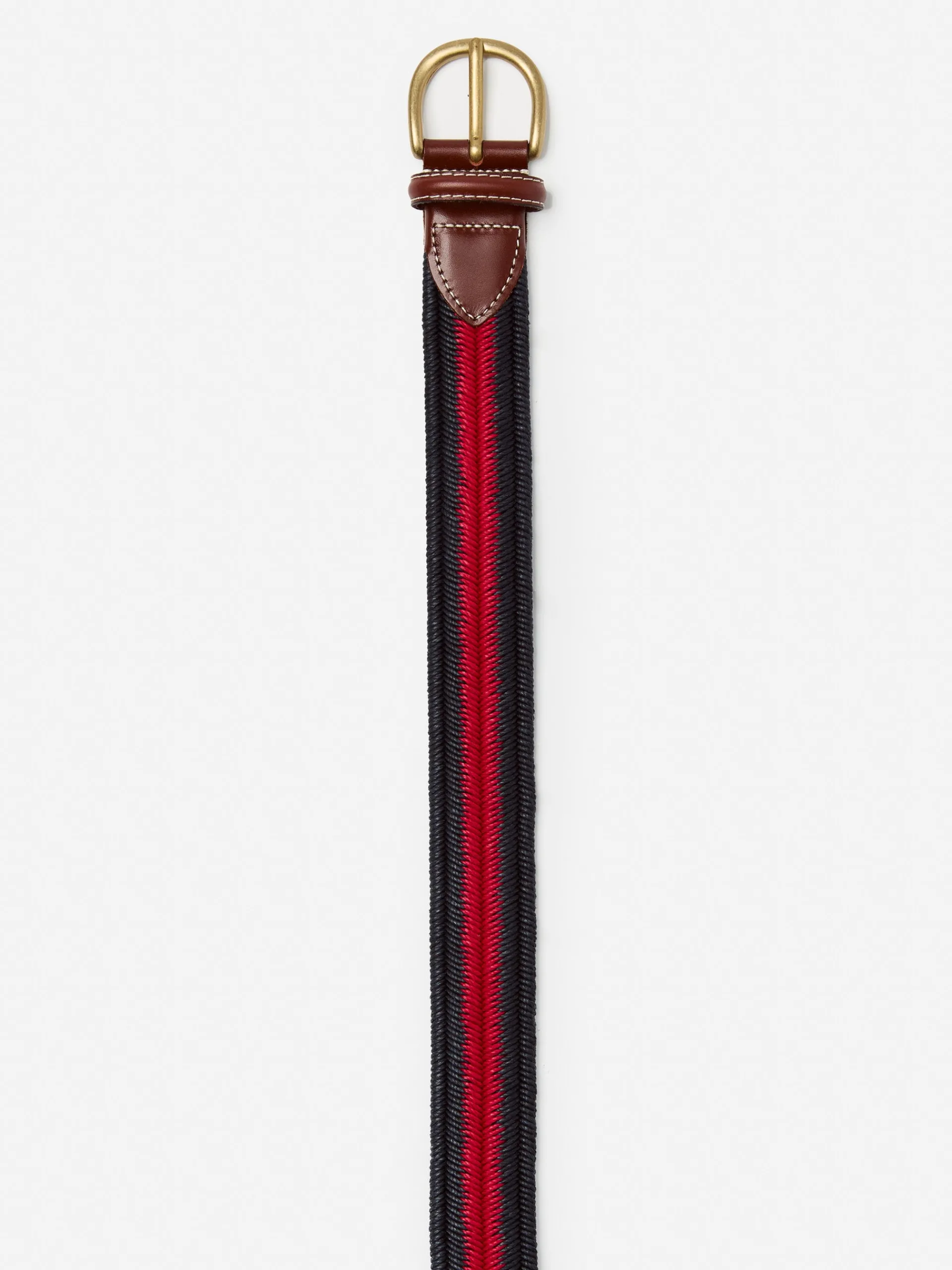 J.McLaughlin Ray Belt in Stripe Navy/Red Hot
