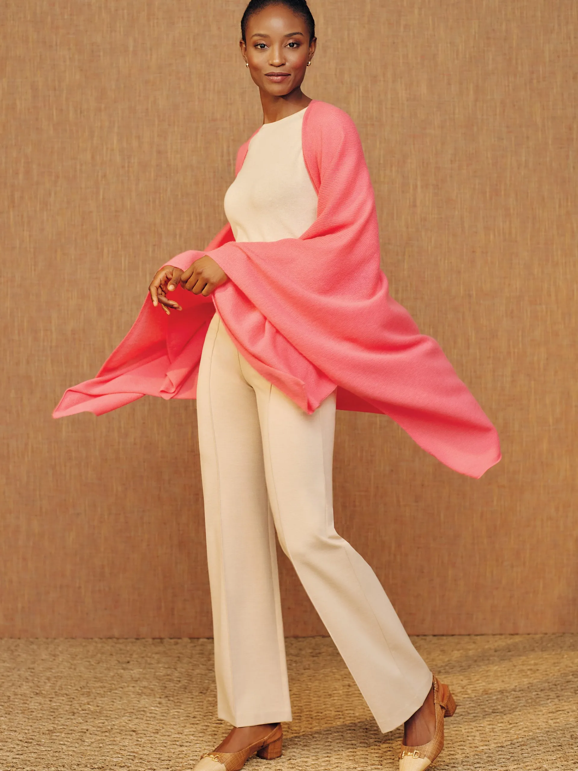J.McLaughlin Rossi Cashmere Wrap Rose Best Sale
