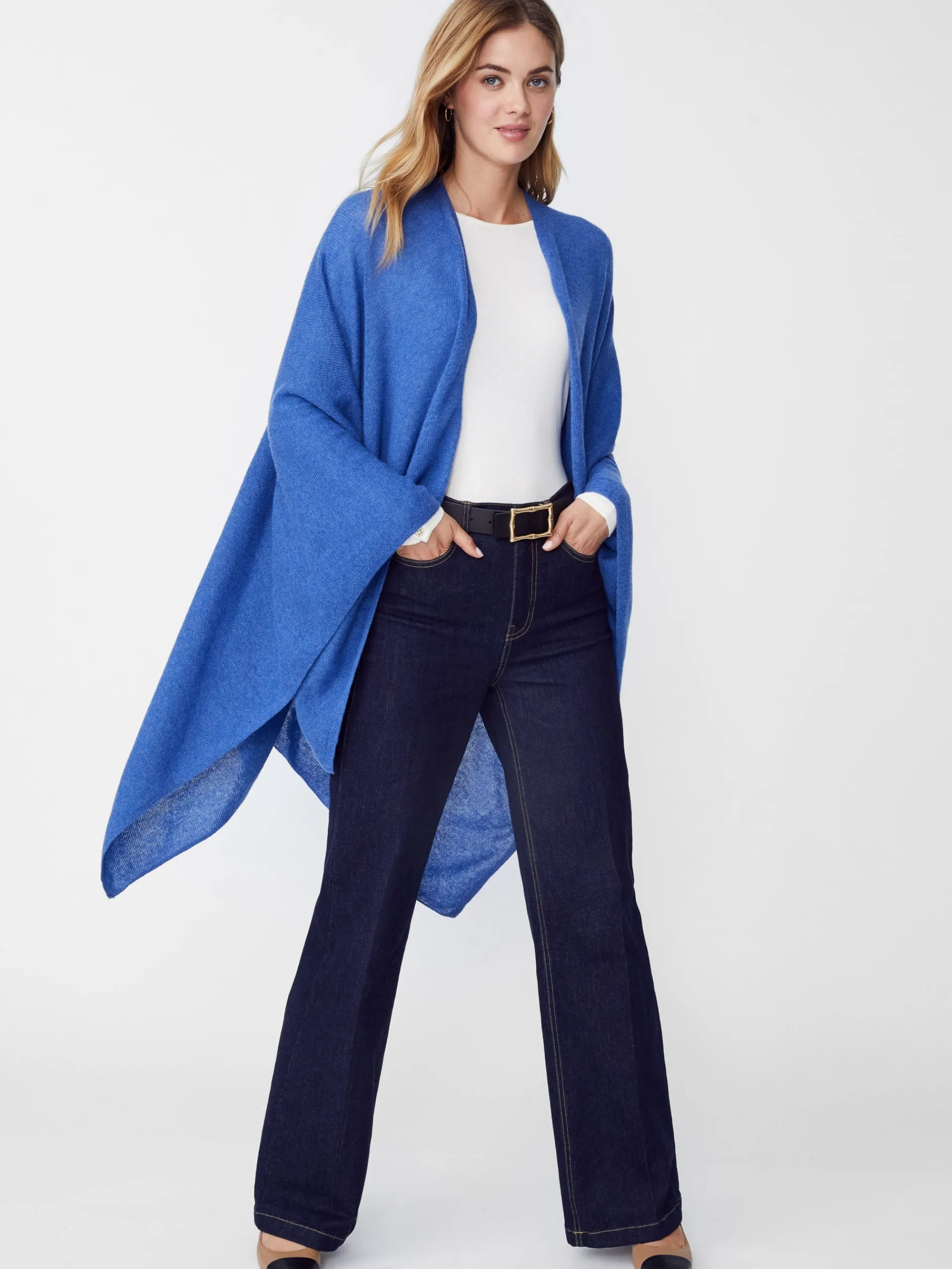 J.McLaughlin Rossi Cashmere Wrap Blue Shop