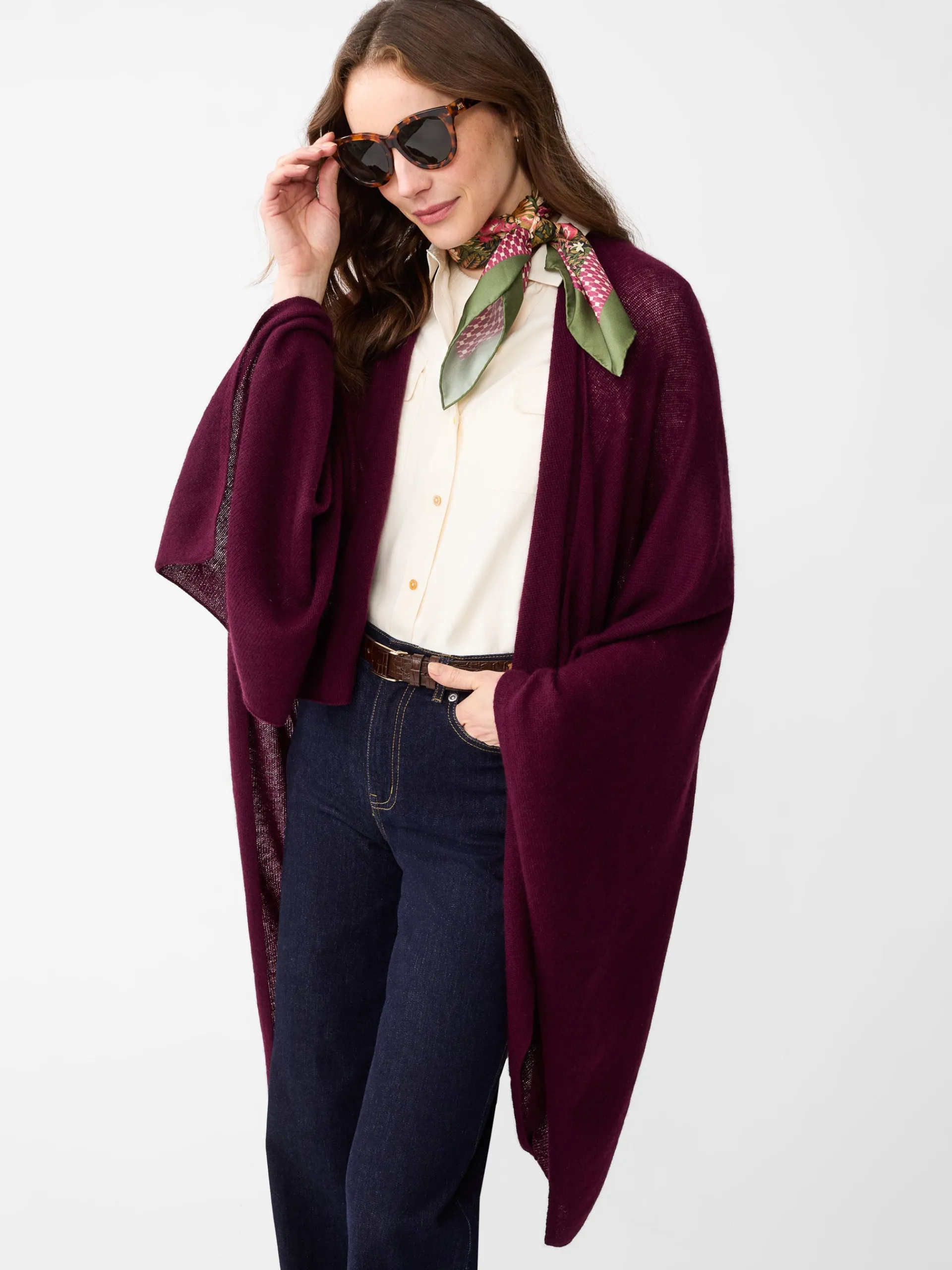 J.McLaughlin Rossi Cashmere Wrap Merlot Shop