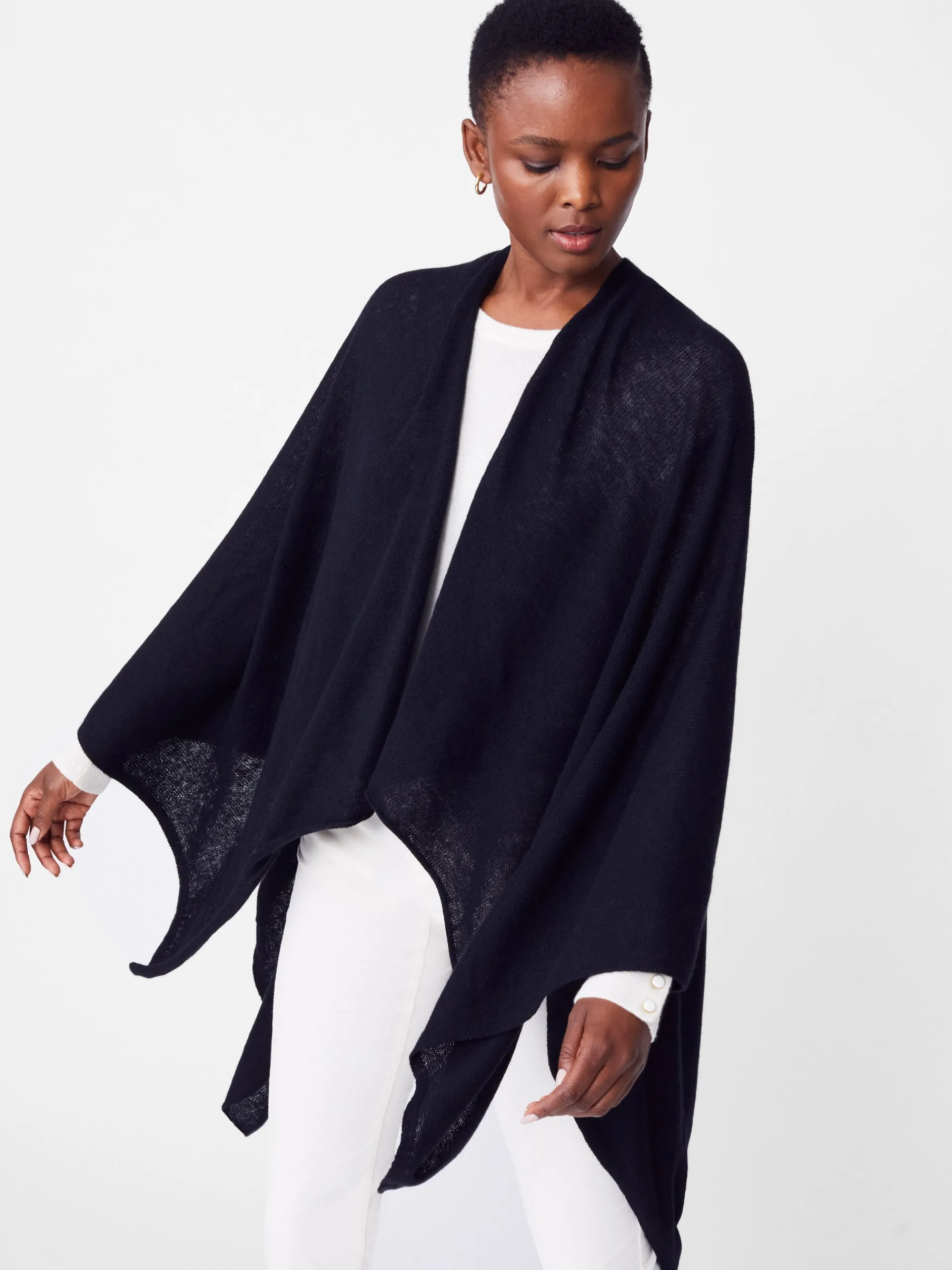 J.McLaughlin Rossi Cashmere Wrap Black Discount