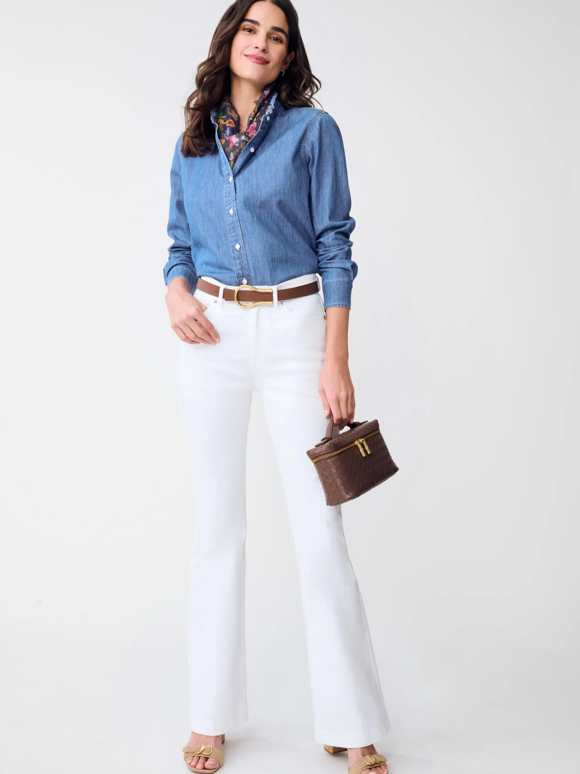 J.McLaughlin Rutherford Denim Blouse MediumDenim Best