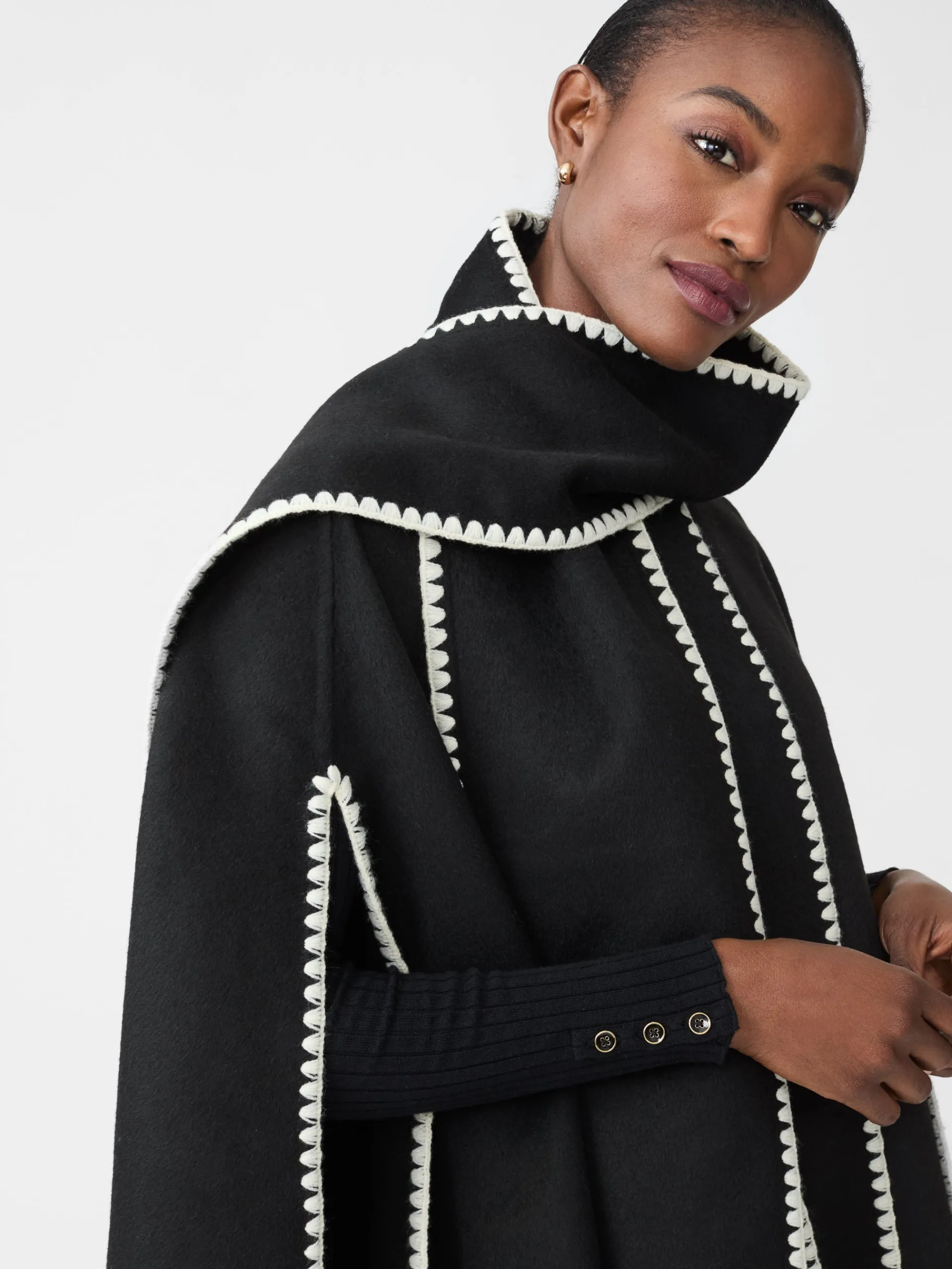 J.McLaughlin Sabrina Cape Black Sale