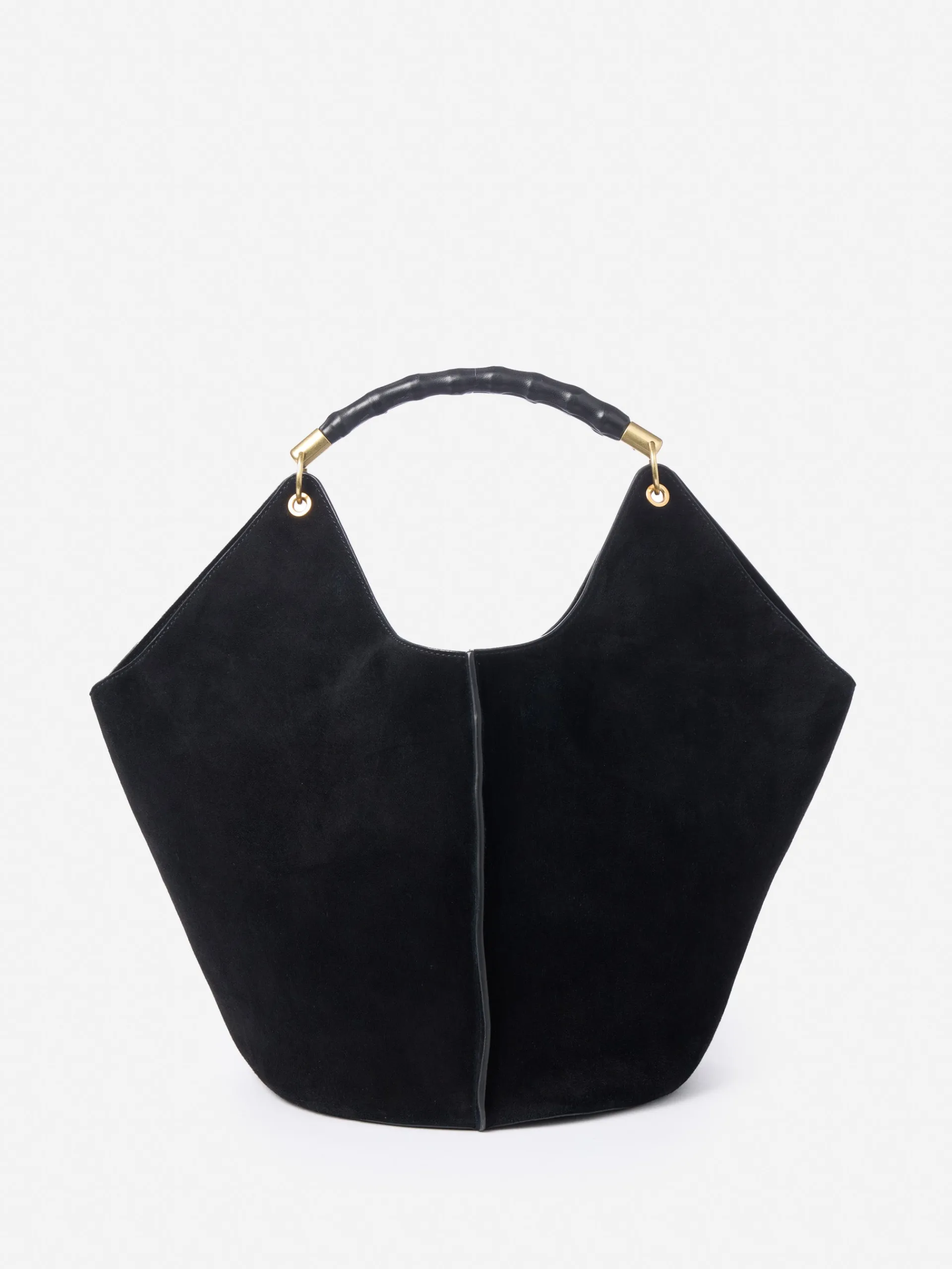 J.McLaughlin Sanne Suede Top Handle Black Outlet