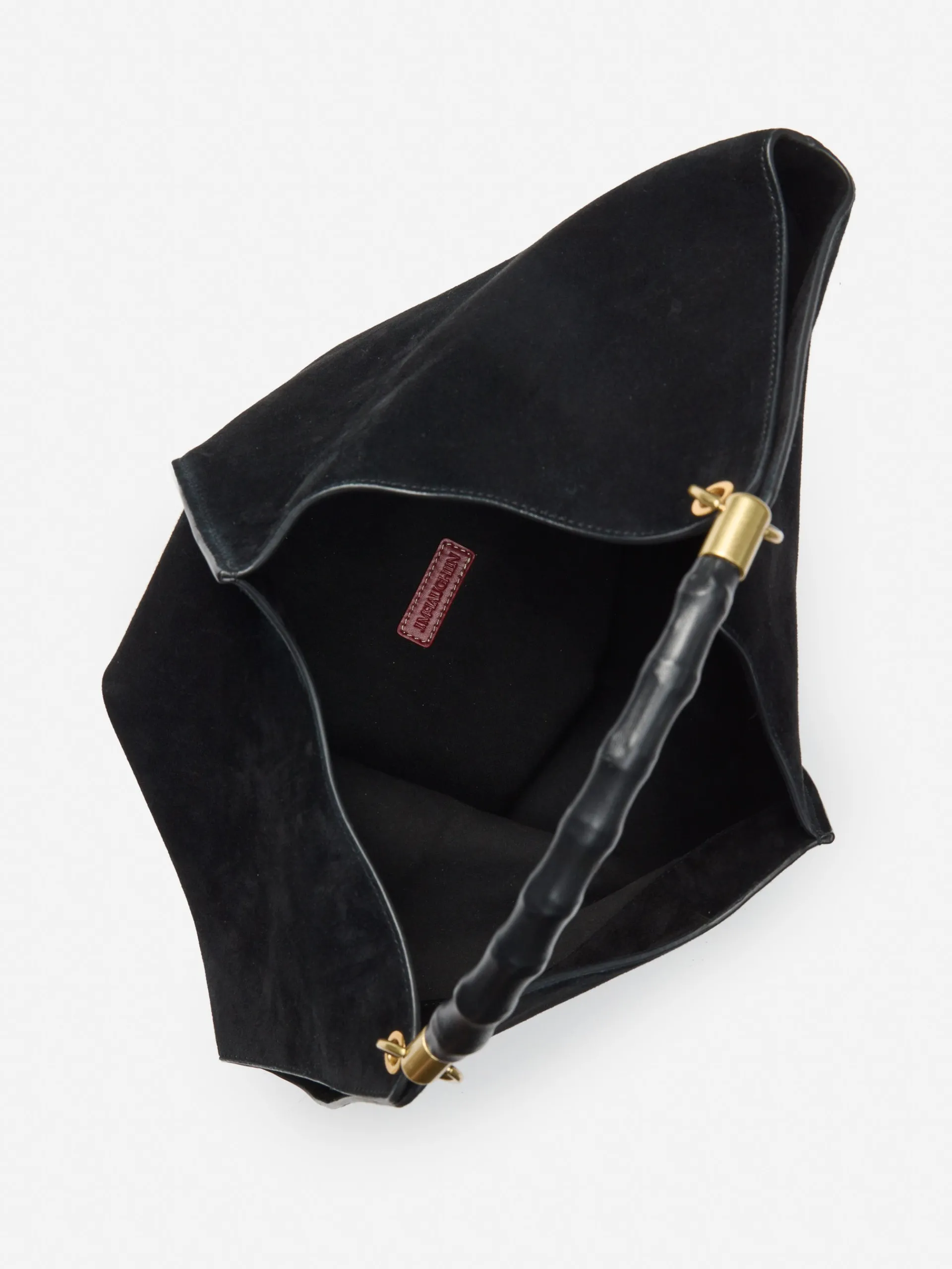 J.McLaughlin Sanne Suede Top Handle Black Outlet