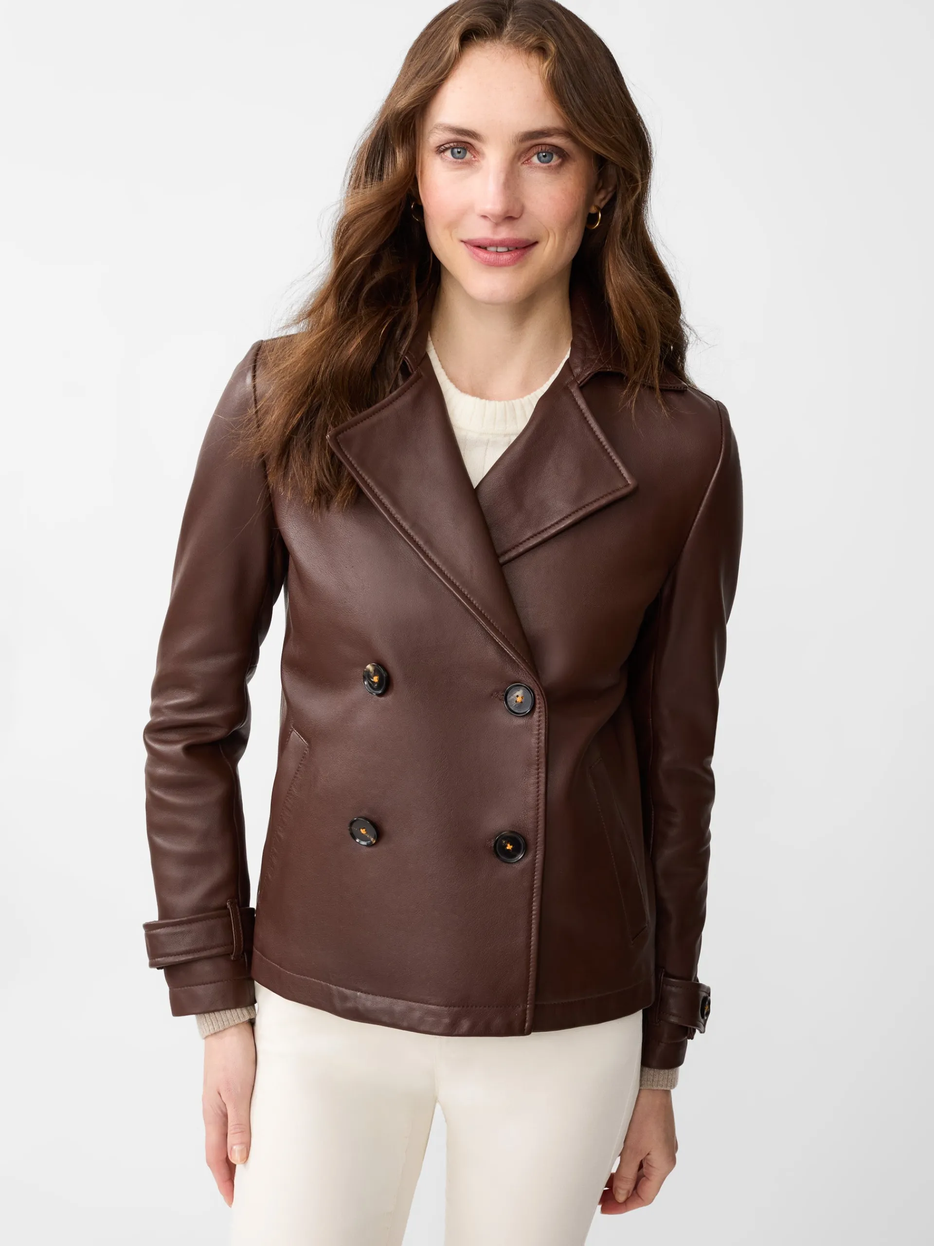 J.McLaughlin Saskia Leather Jacket Chocolate Store