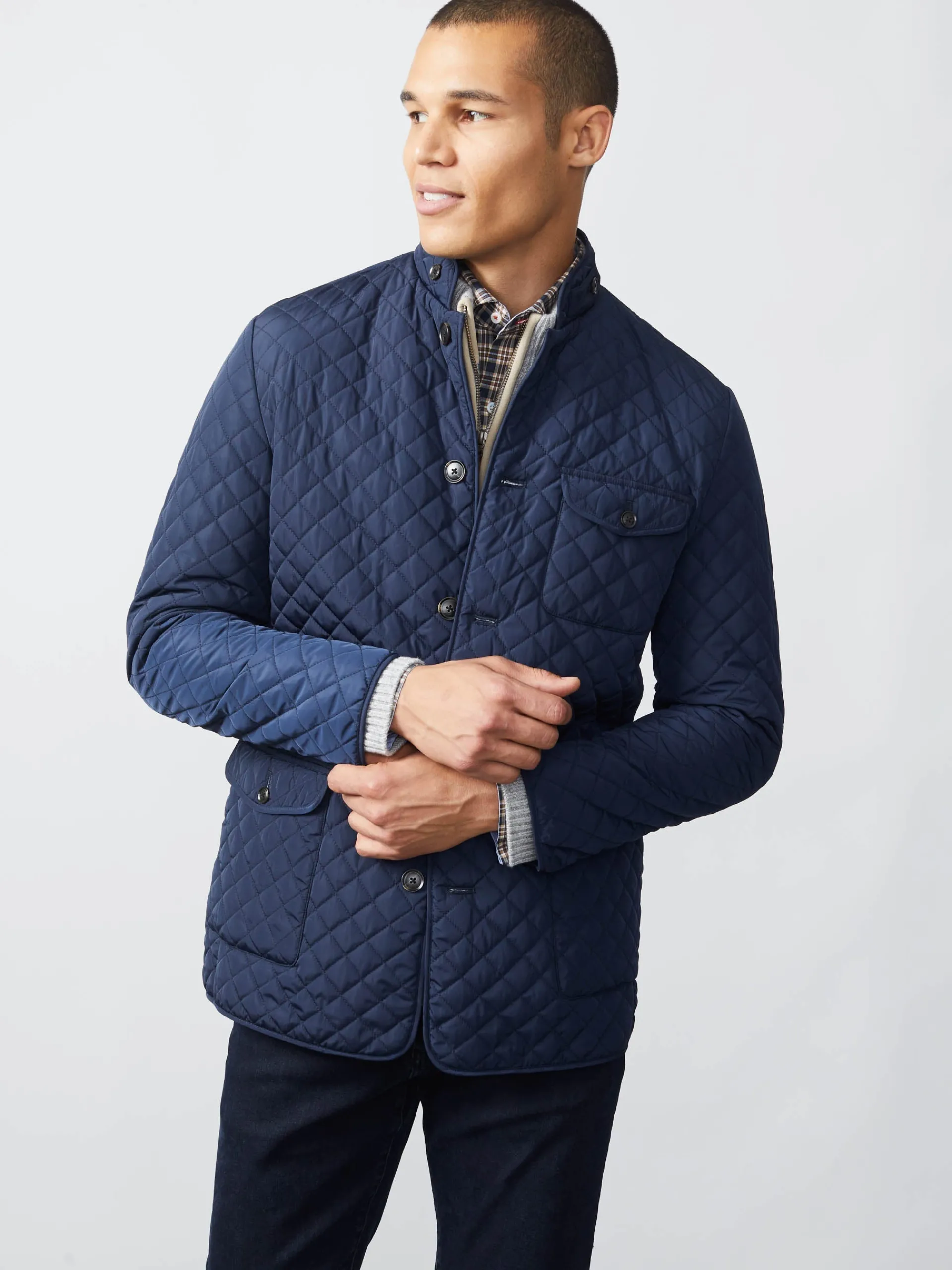 J.McLaughlin Sebby Quilted Jacket Navy Cheap