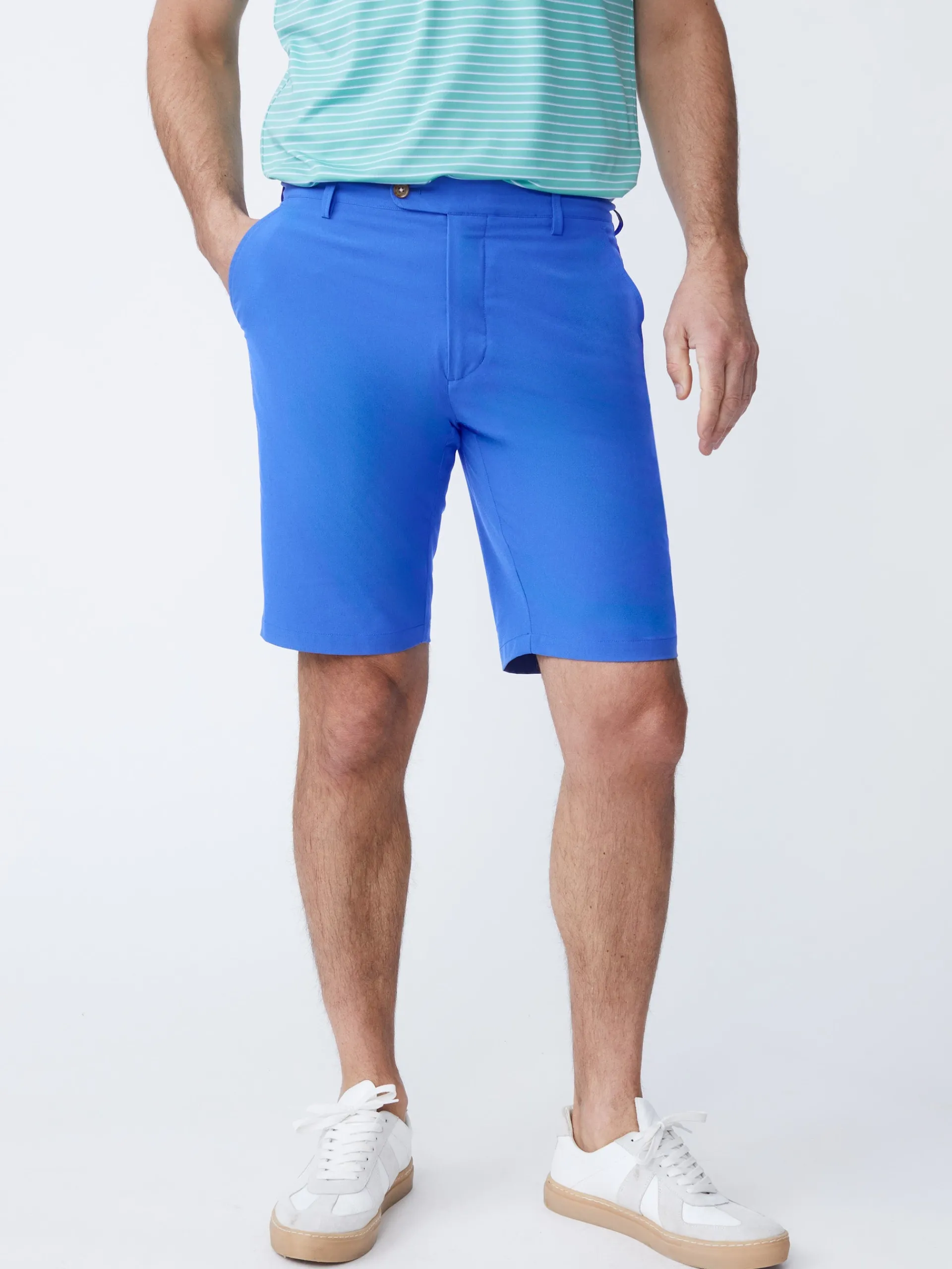 J.McLaughlin Silas 10" Performance Shorts Blue Discount