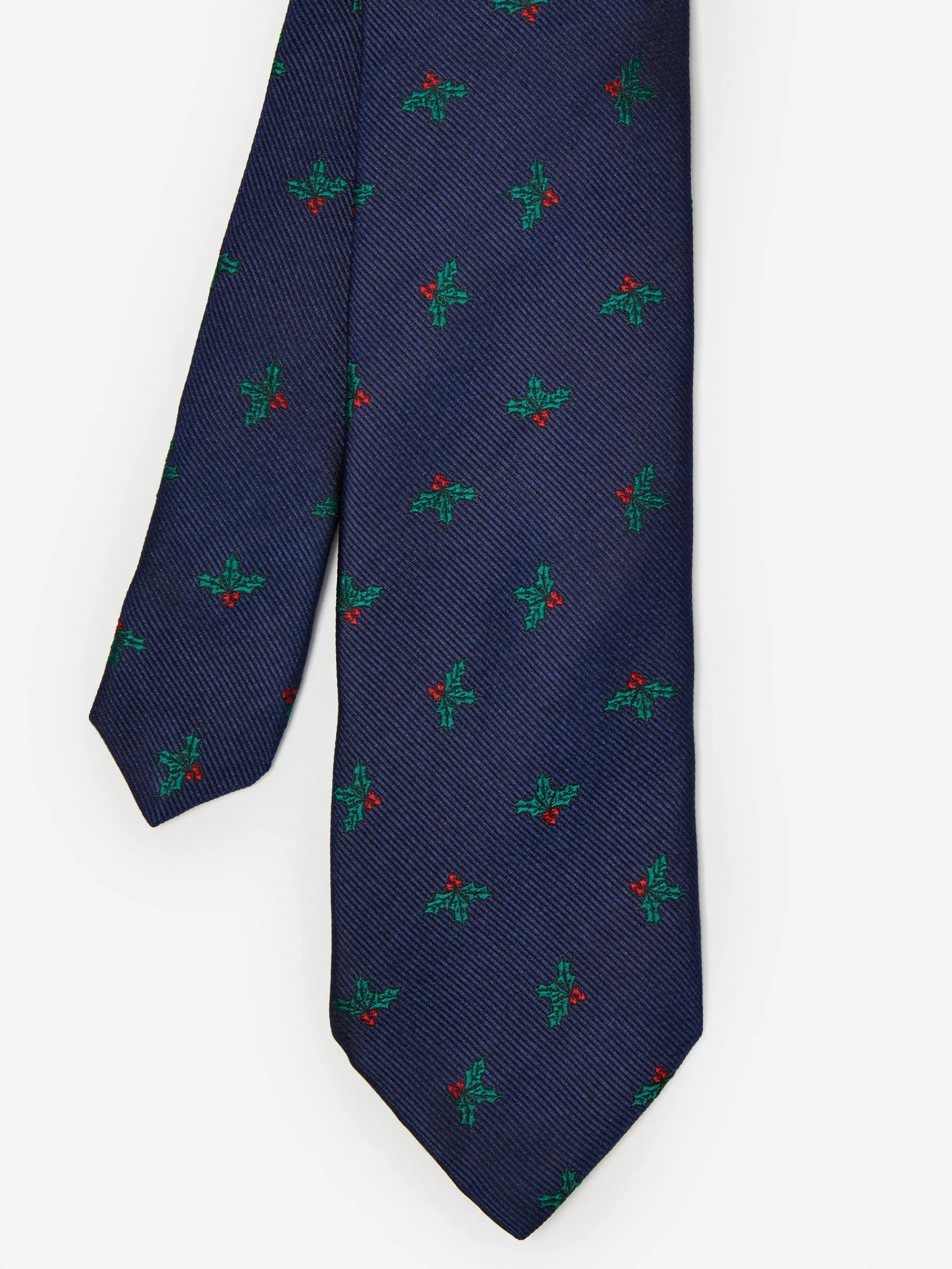 J.McLaughlin Silk Tie in Mistletoe Navy/Green Discount