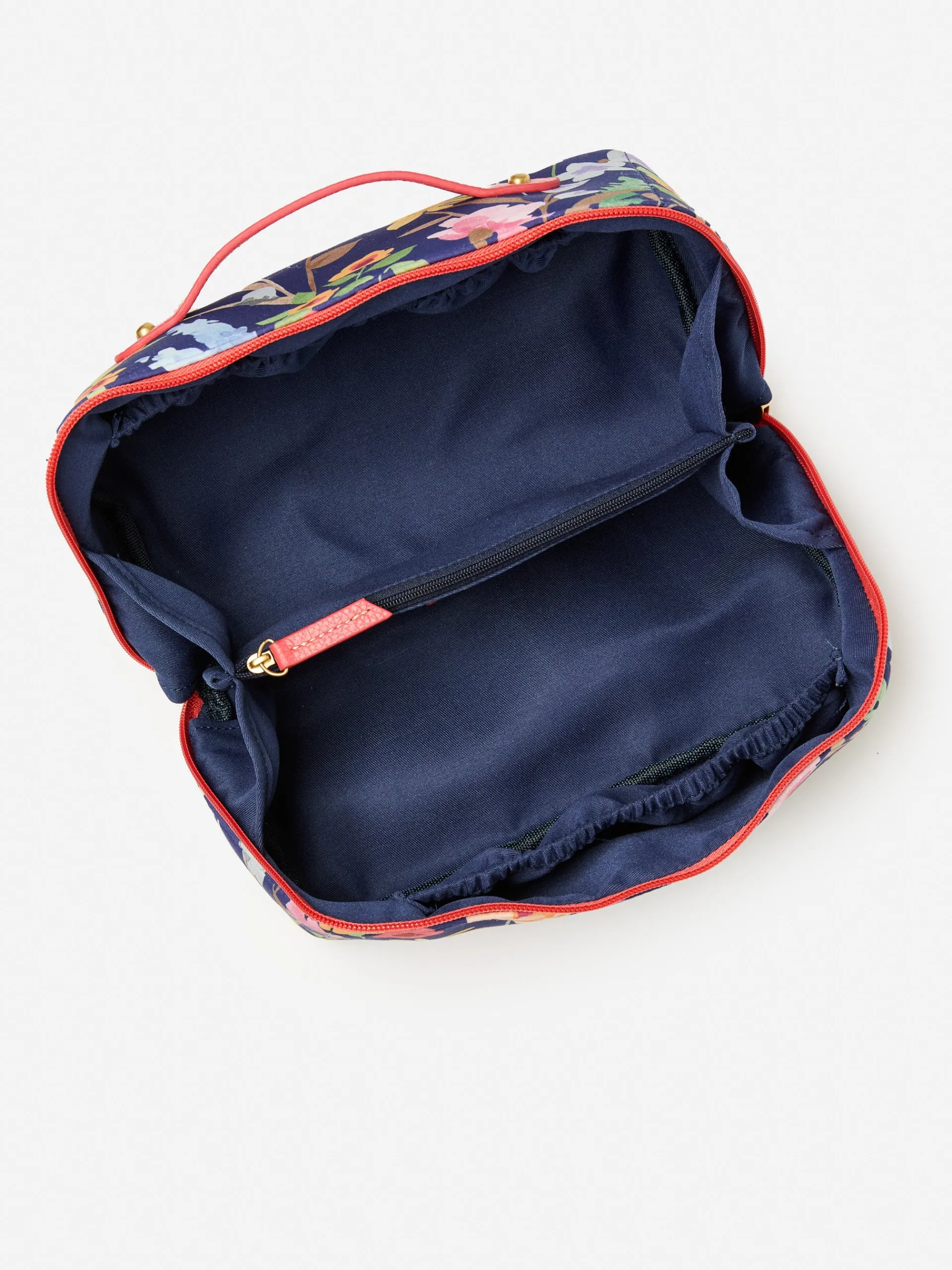 J.McLaughlin Stash Cosmetic Bag in Watercolor Petals Navy/Multi Outlet