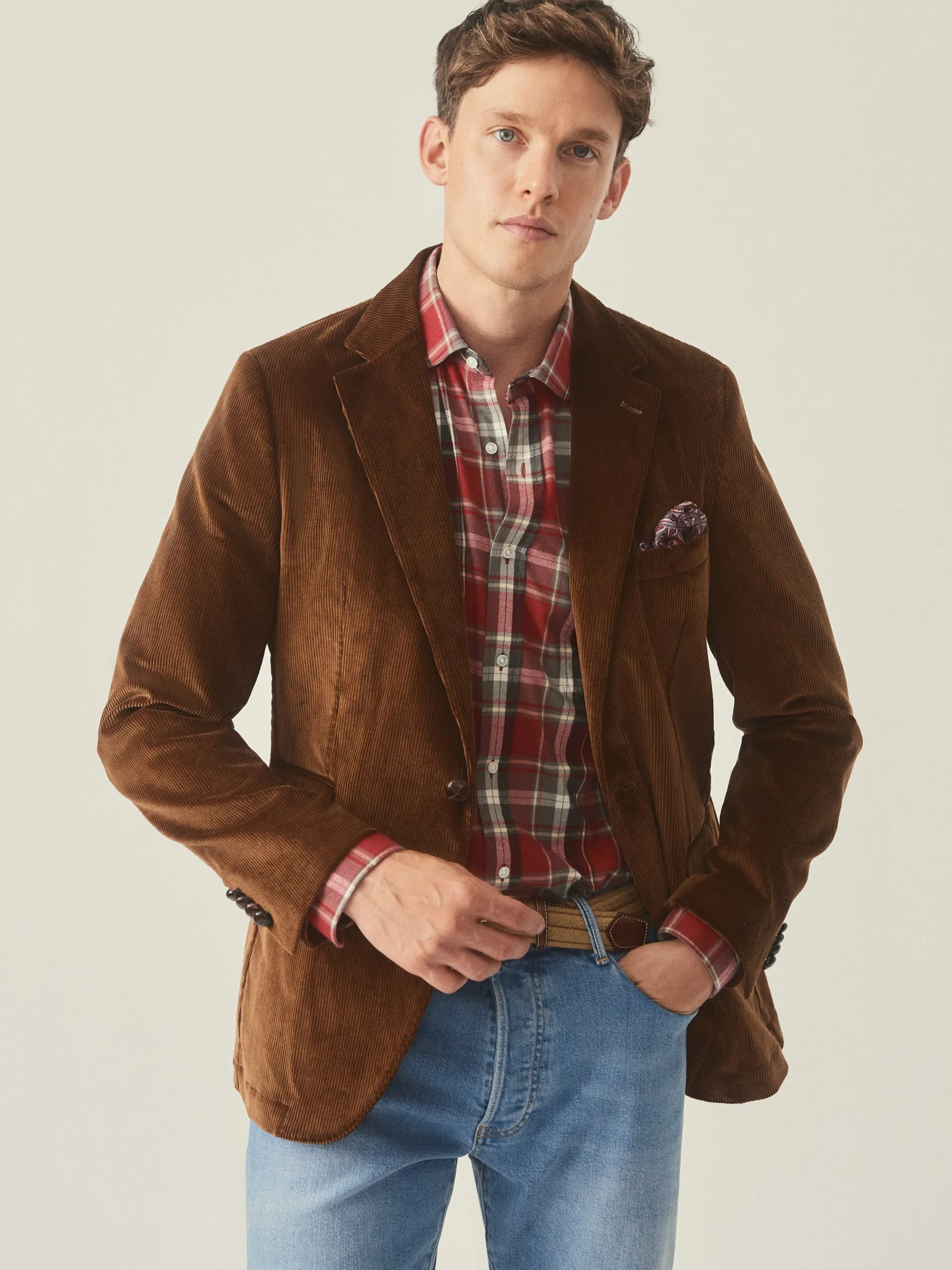 J.McLaughlin Suffolk Corduroy Sport Coat Tan Hot