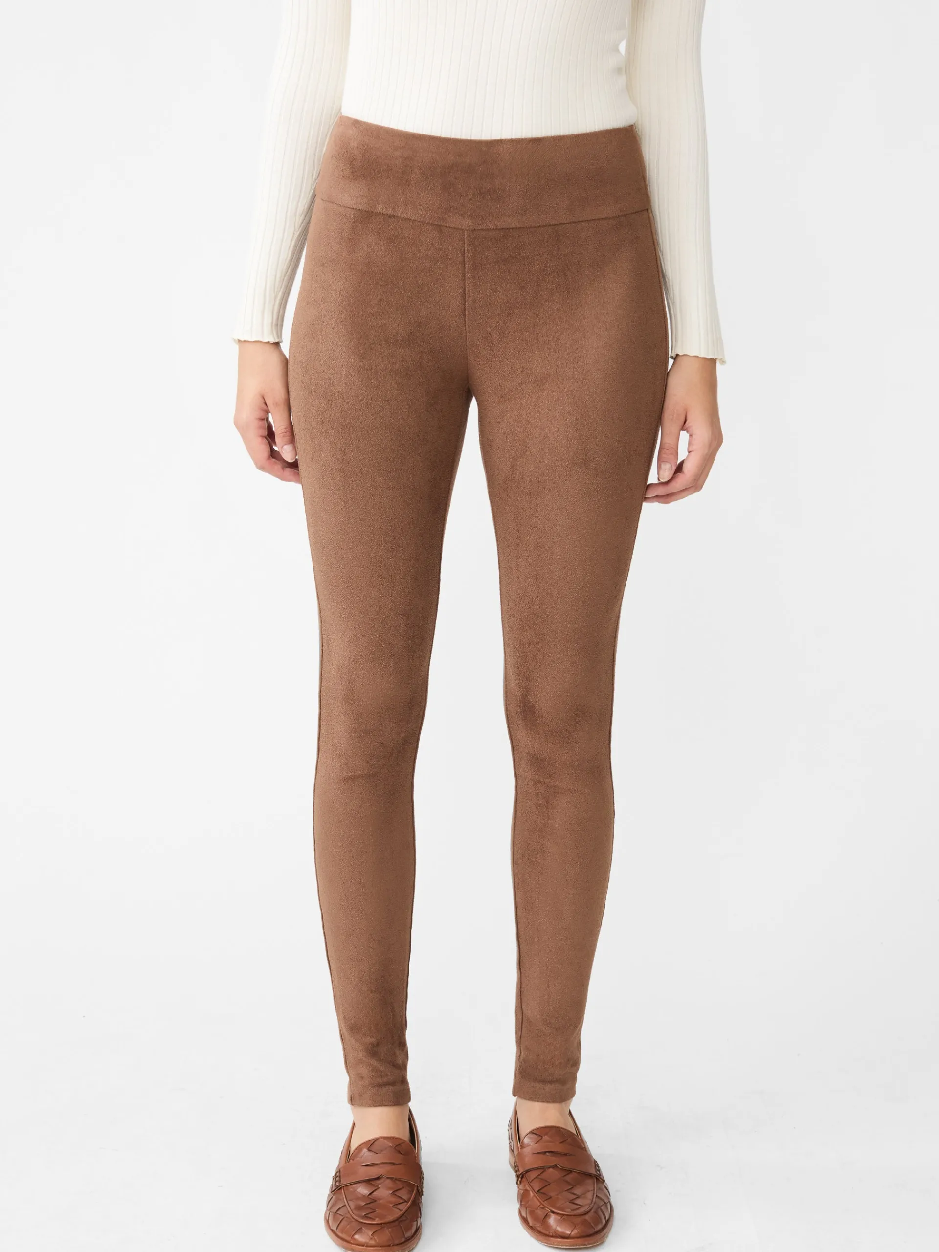 J.McLaughlin Suri Faux Suede Leggings Hazelnut Flash Sale