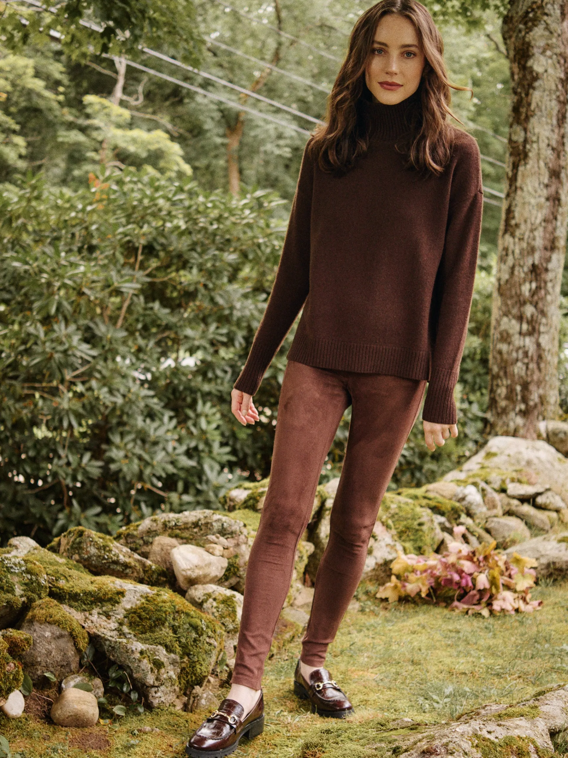 J.McLaughlin Suri Faux Suede Leggings Mocha Cheap