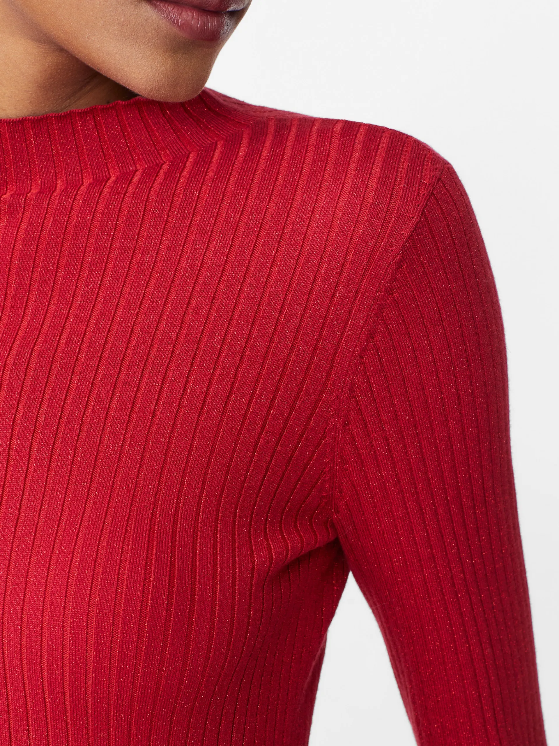 J.McLaughlin Sylvana Metallic Sweater Rouge Shop