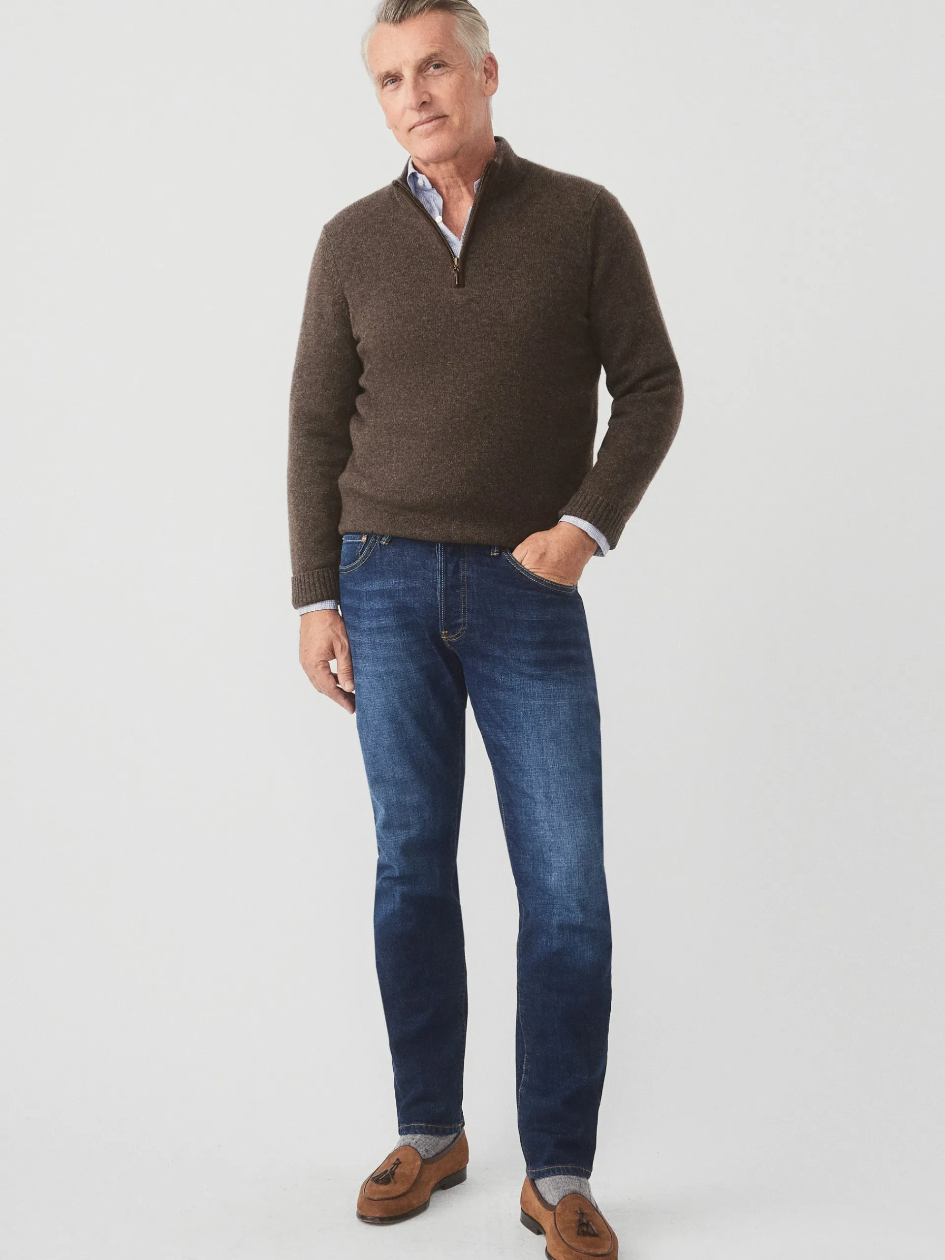 J.McLaughlin Tate Cashmere Sweater DappleGray Discount