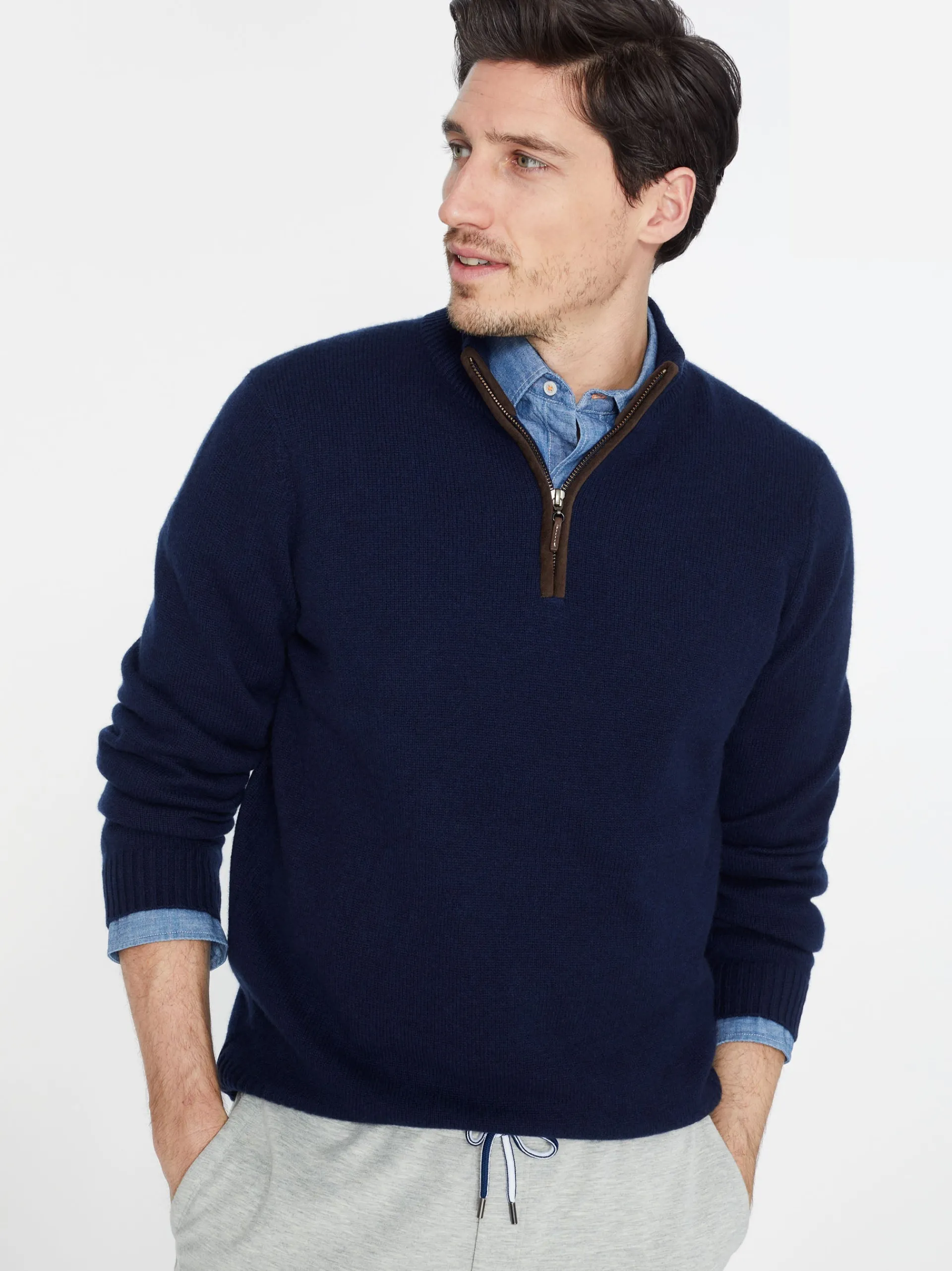 J.McLaughlin Tate Cashmere Sweater ClassicNavy Online