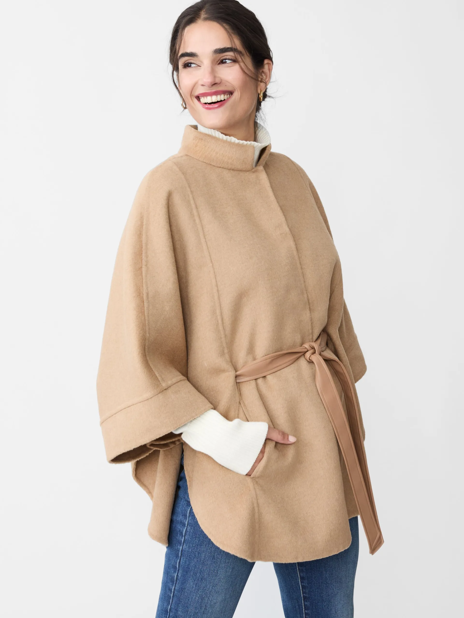 J.McLaughlin Terin Poncho Camel Fashion