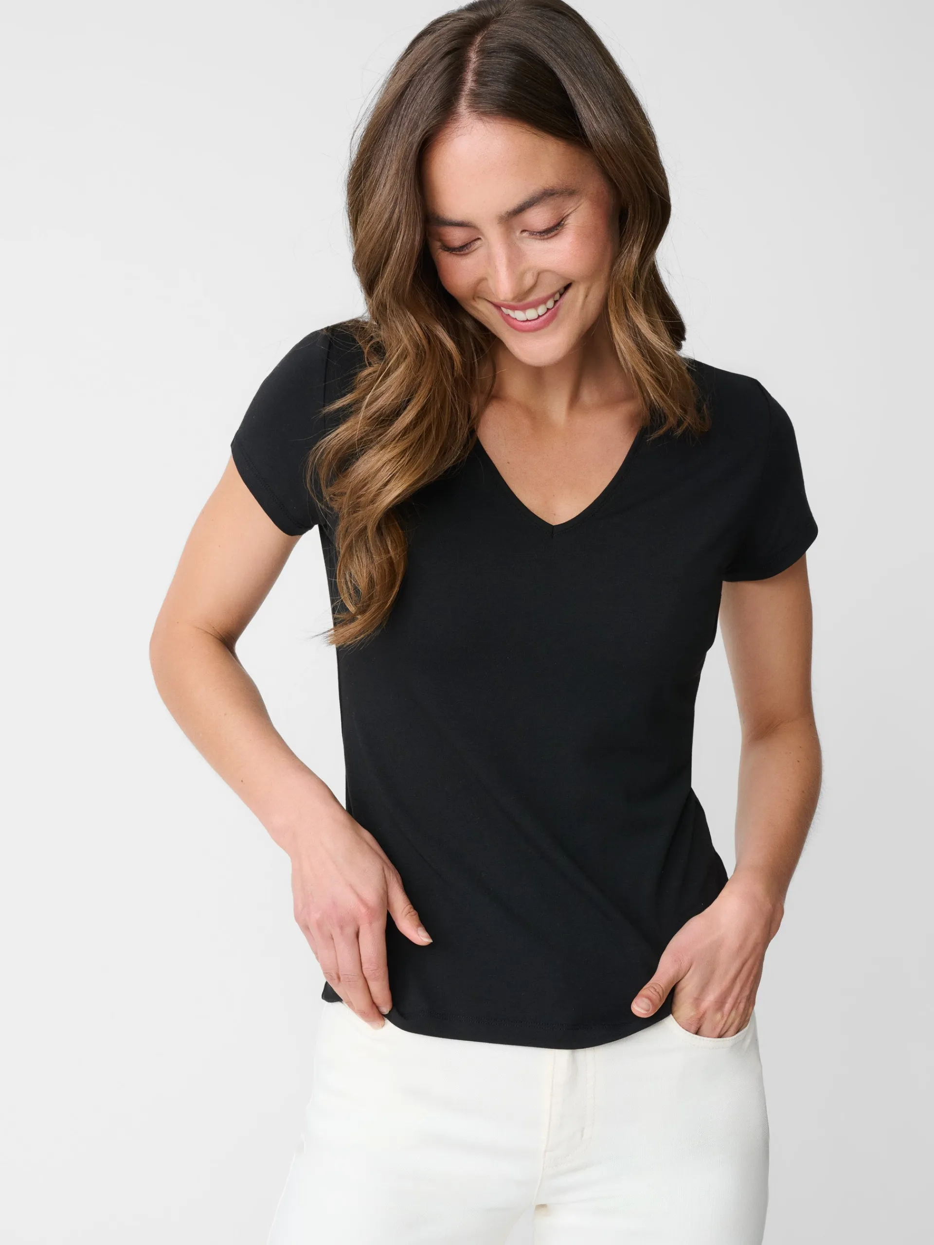 J.McLaughlin Terrine Tee Black Cheap