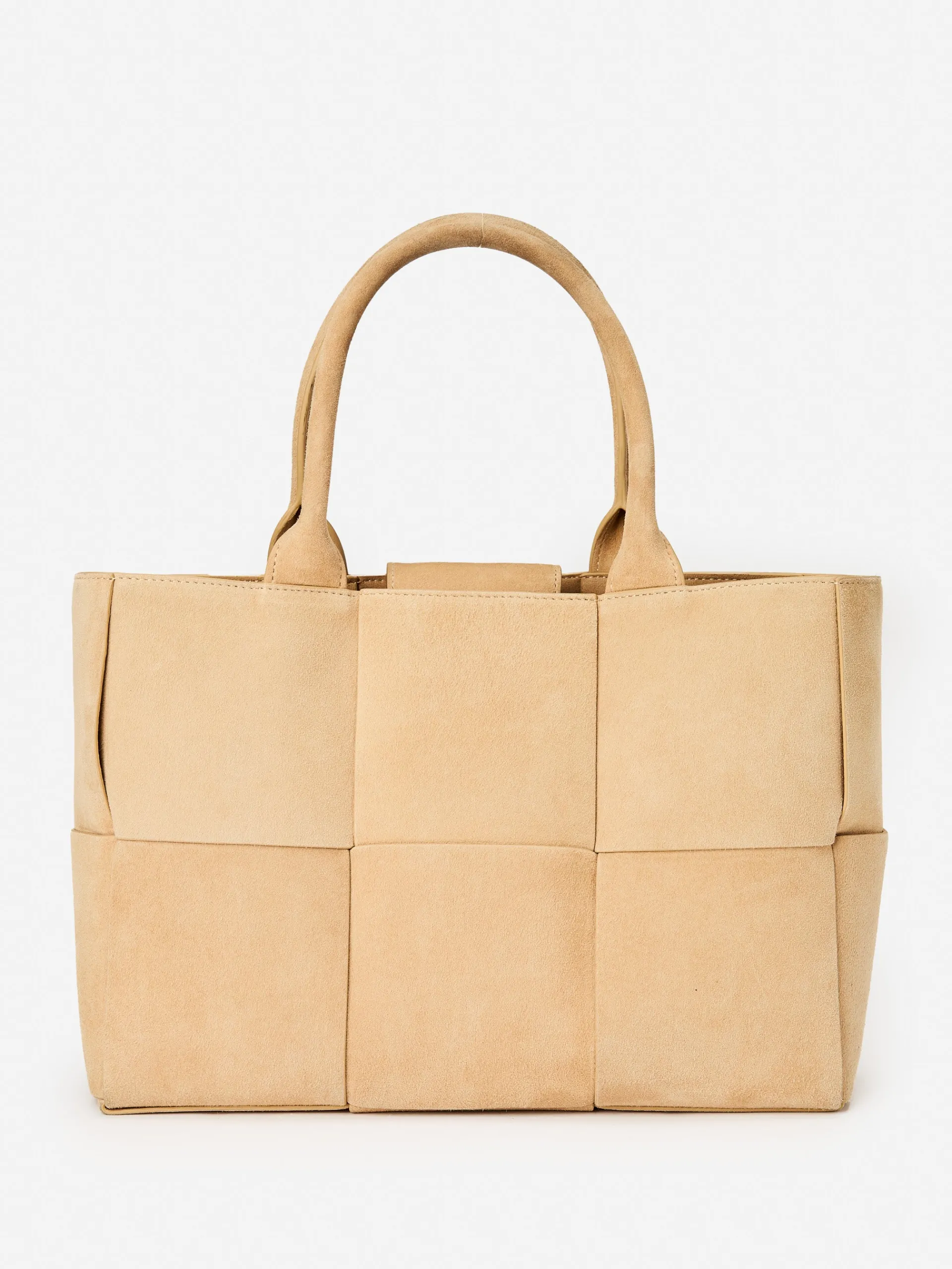 J.McLaughlin Tessare Woven Suede Handbag Sand Discount