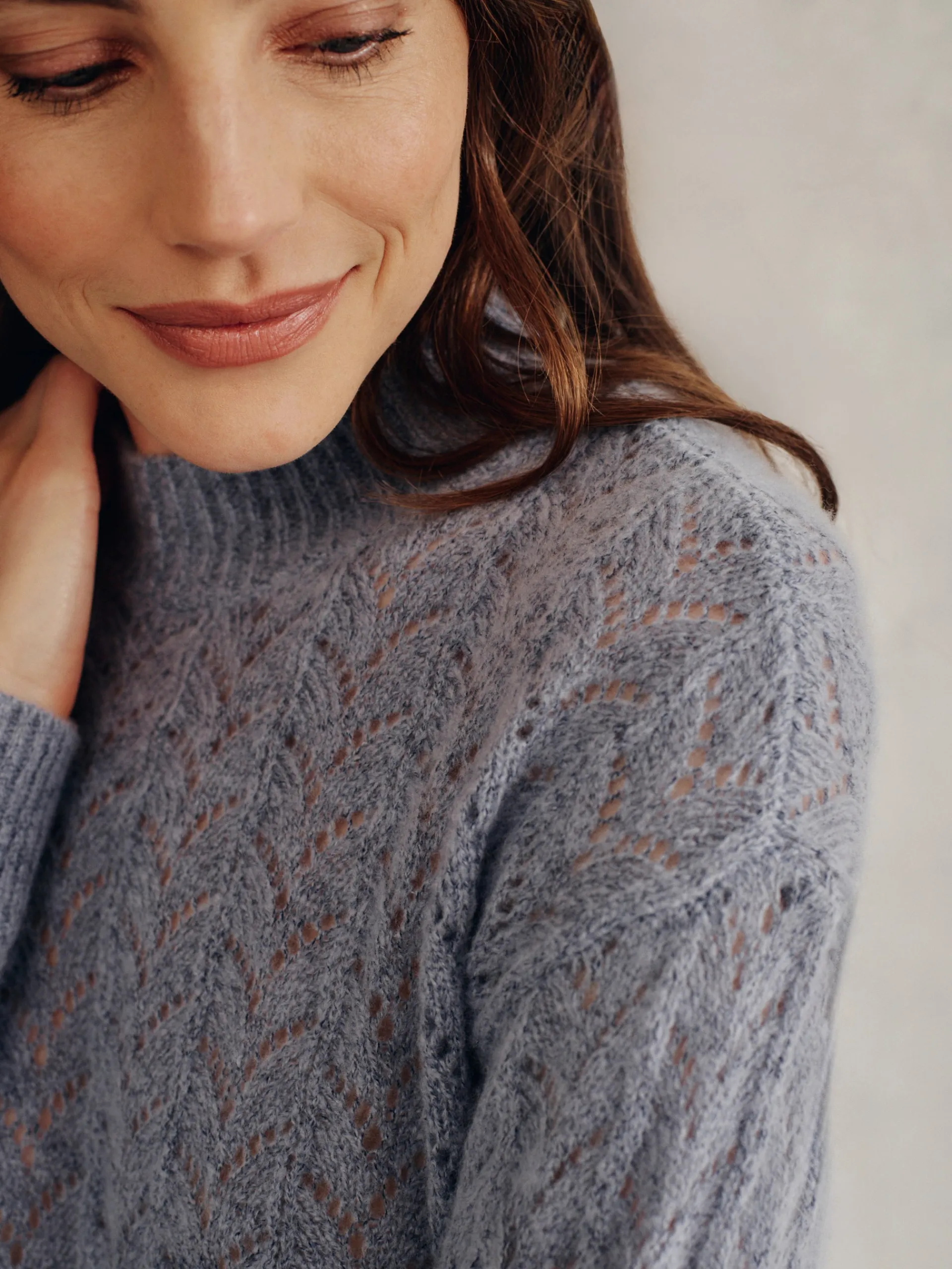 J.McLaughlin Tiler Sweater HeatherBlue Flash Sale