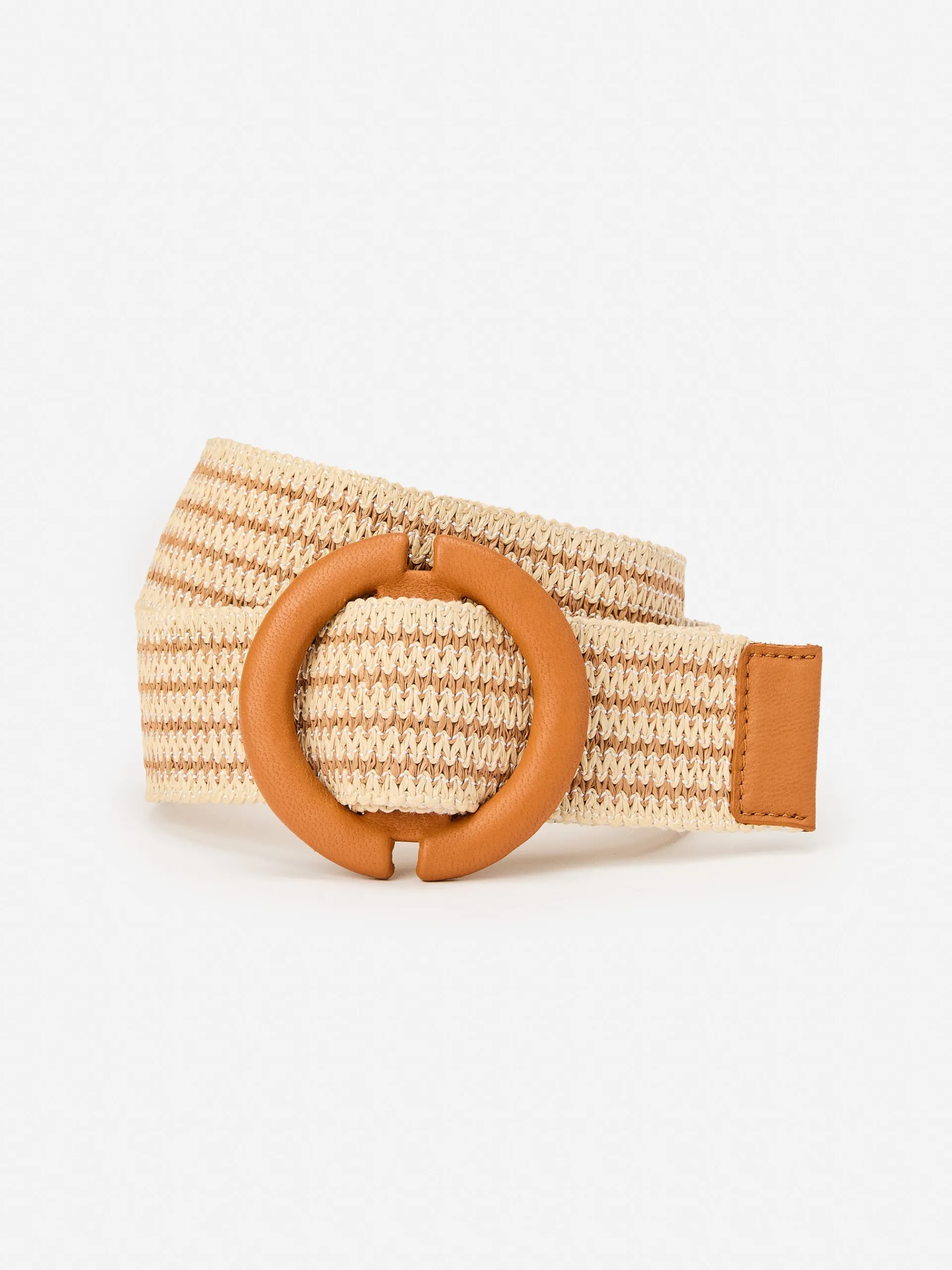 J.McLaughlin Totto Belt in Stripe Vachetta Cheap
