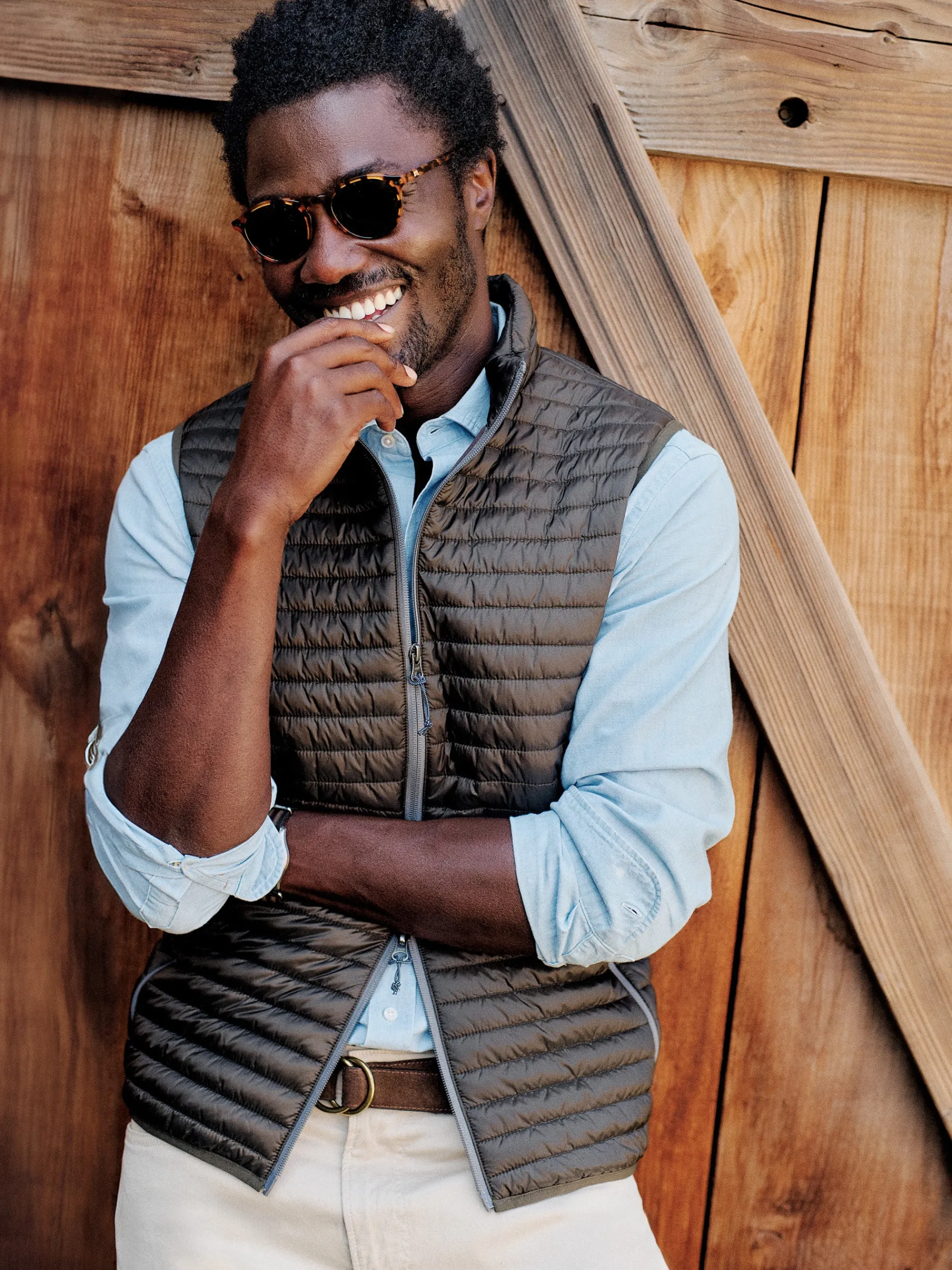 J.McLaughlin Traveler Quilted Vest DarkOlive Shop