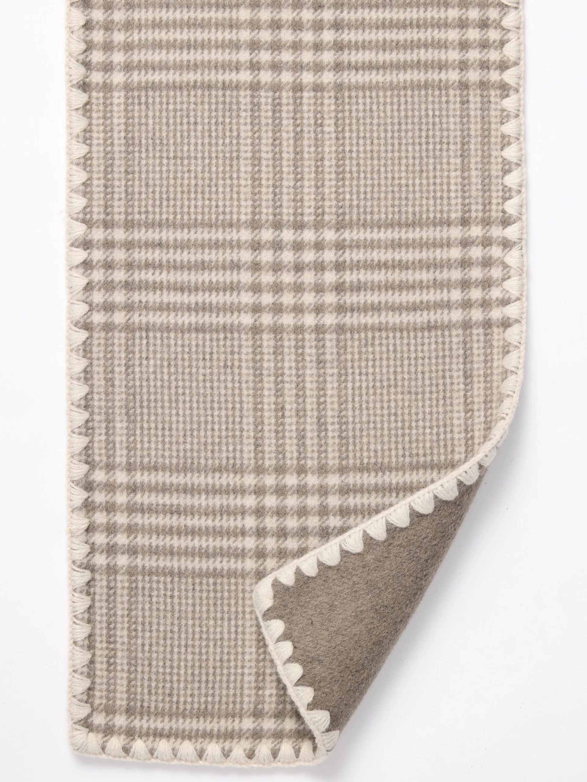 J.McLaughlin Valais Scarf in Glen Plaid OffWhite/Gray Hot