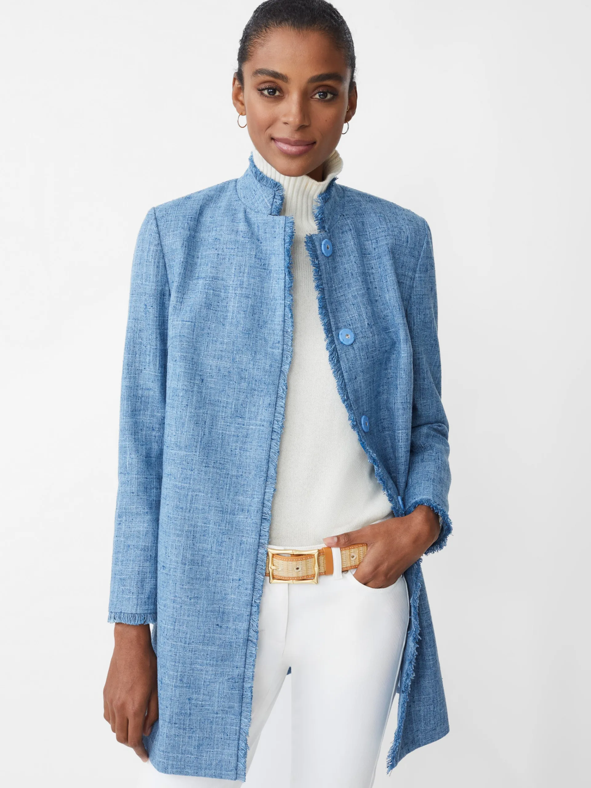 J.McLaughlin Walden Coat PacificBlue Shop