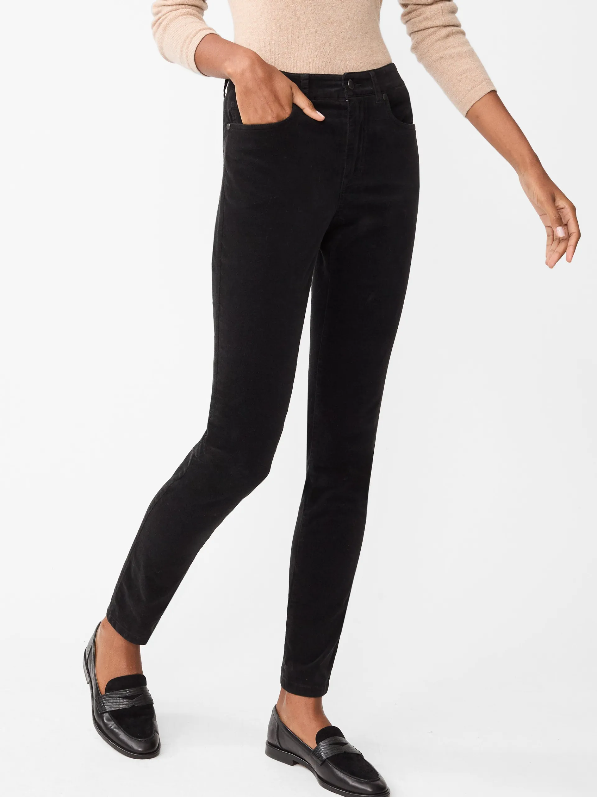 J.McLaughlin Watson Velvet Jeans Black Flash Sale