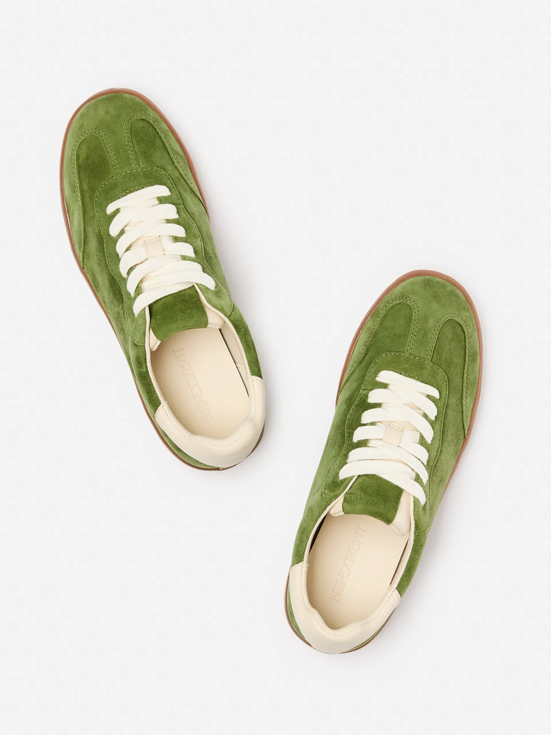 J.McLaughlin Zibby Suede Sneakers Green Flash Sale